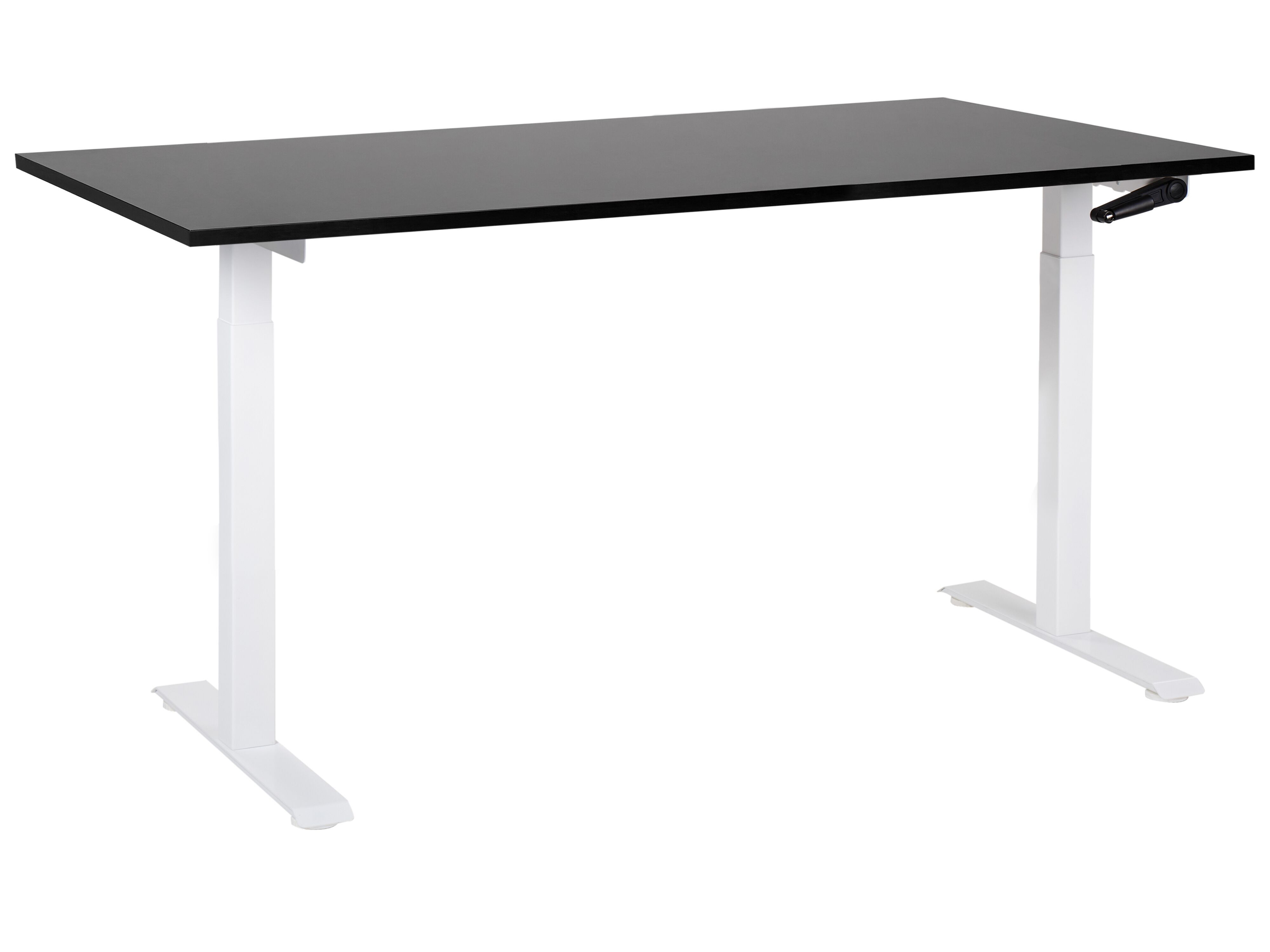 Manual Adjustable Standing Desk DESTINES Black/ White 160 cm 72 cm