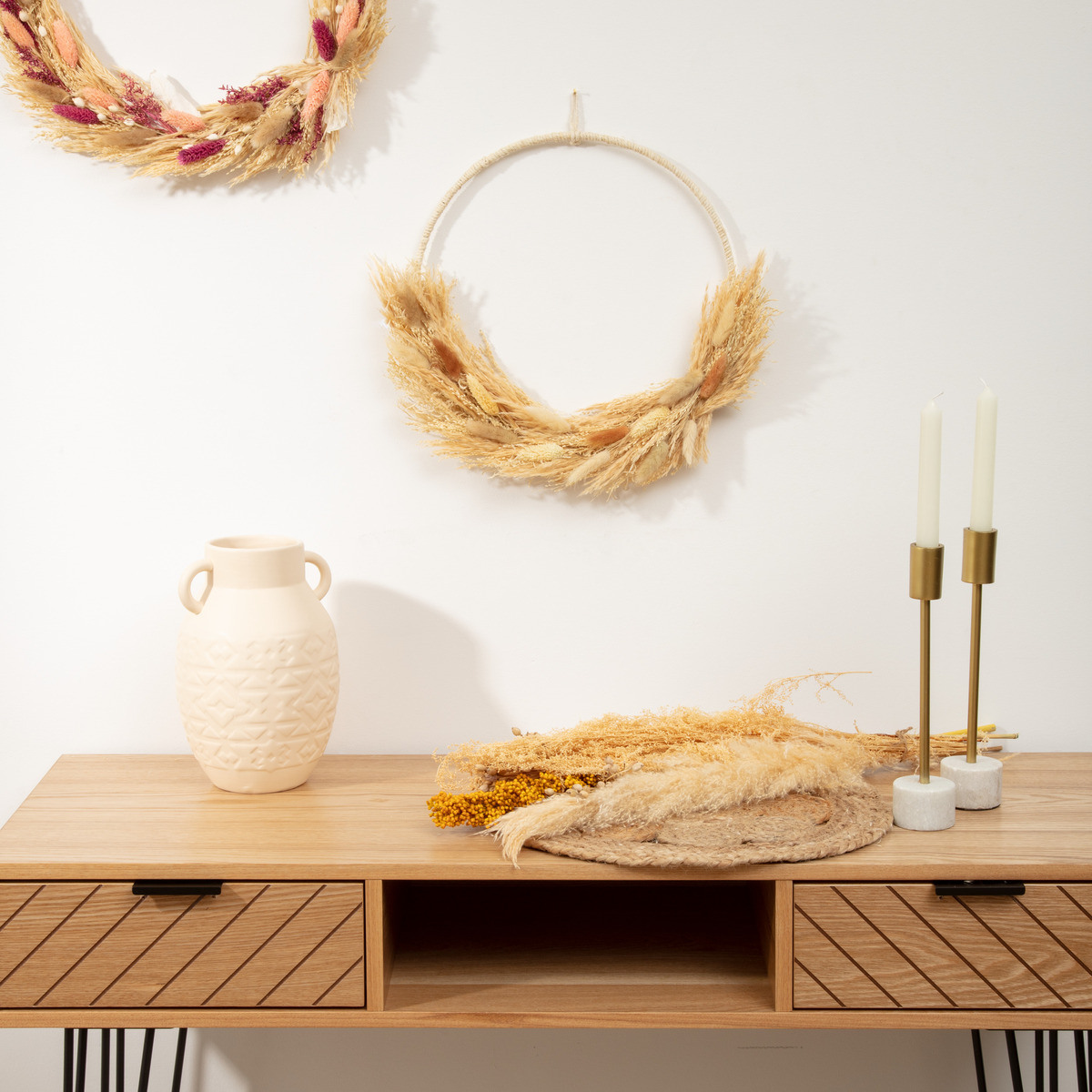 Dried flower wreath D.34 cm