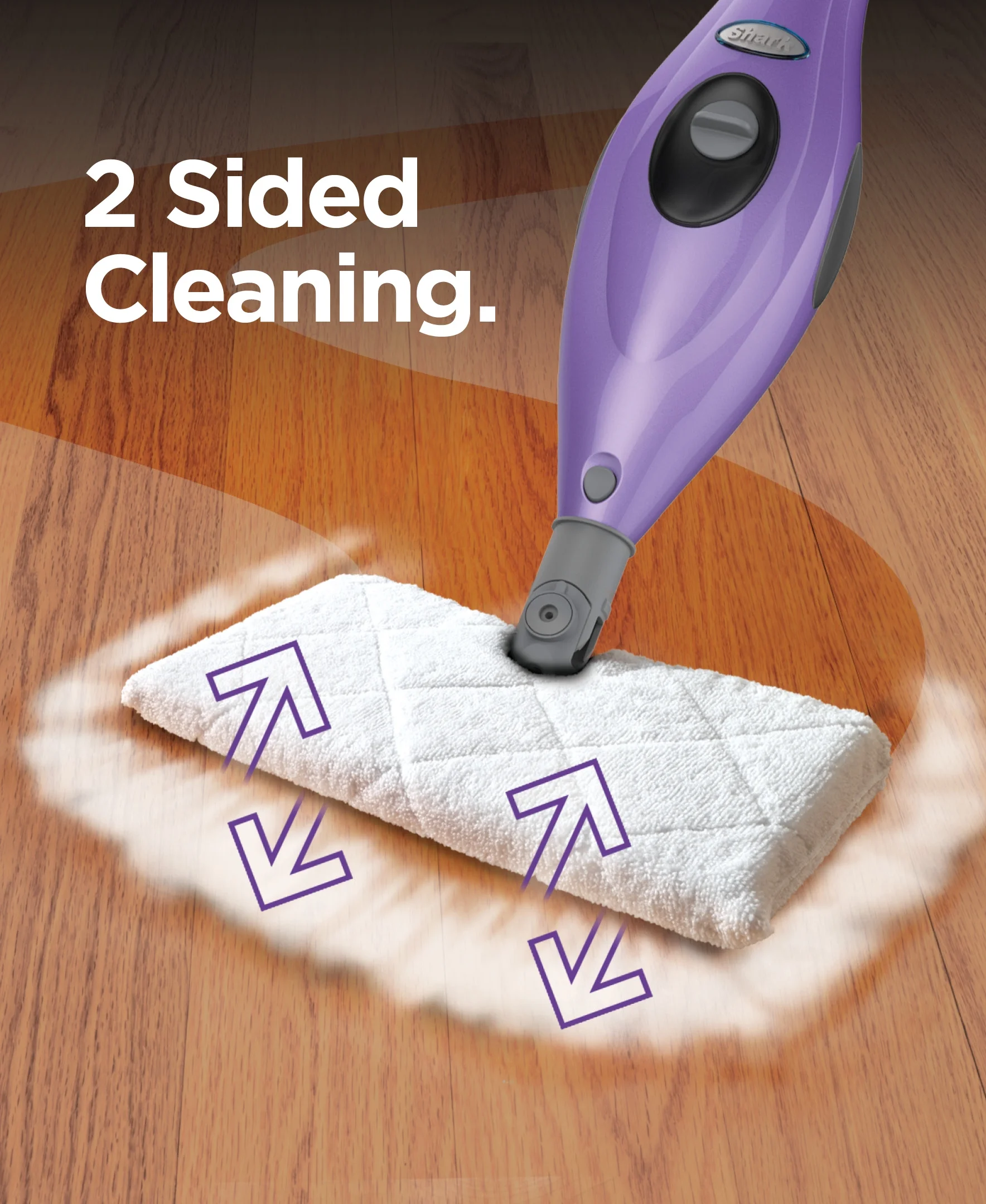 Shark S3501 Steam Pocket Mop, With 2 Washable Pads, Easy Maneuvering, Quick Drying, Soft-Grip Handle and Powerful Steam - Image 5