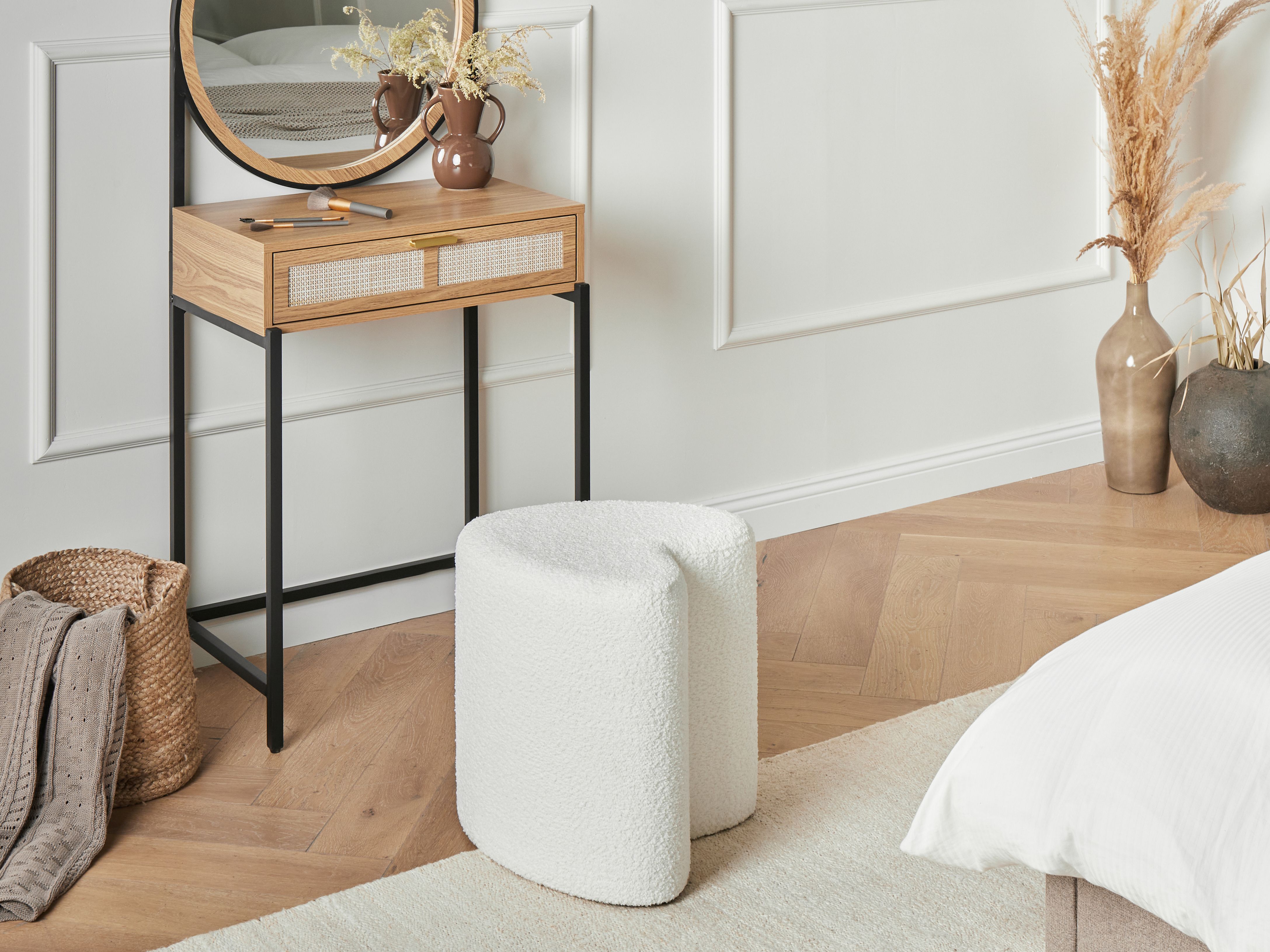 Pouffe SCOTIA Chenille Off-White
