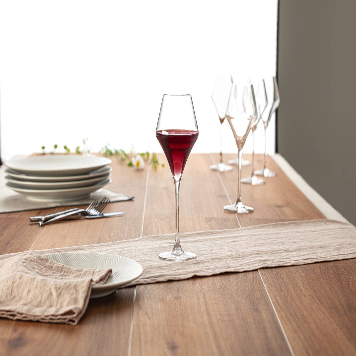 Set of 6 "Clarillo" wine glasses 270 ml, Transparent