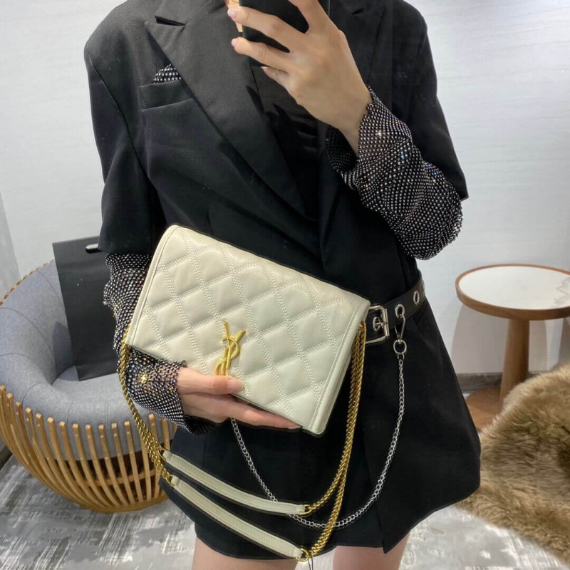 Replica Saint Laurent Becky Chain Wallet In Quilted Lambskin 5850311:1High-quality replica