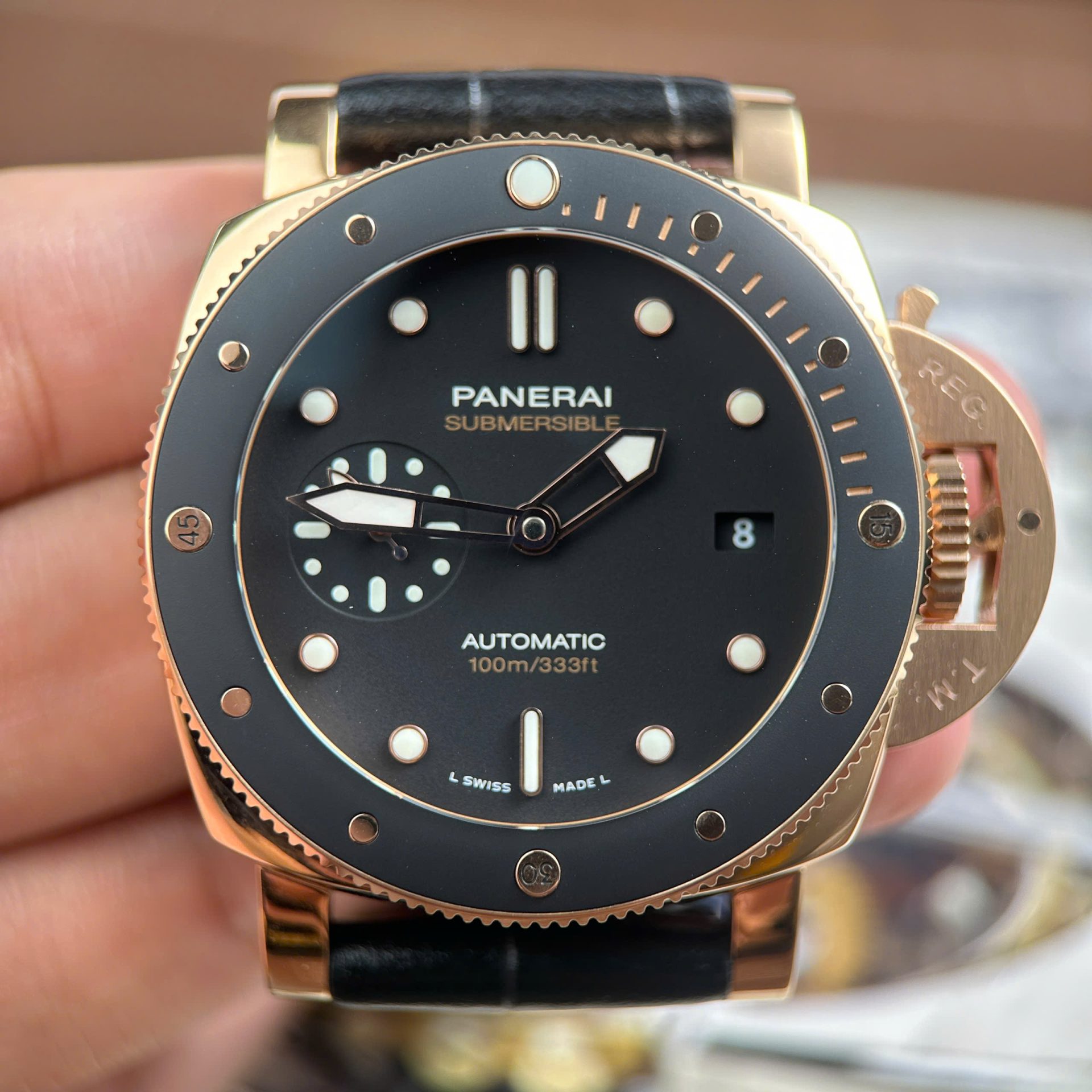 Panerai Submersible PAM974 Best Copies Watches Black Dial Automatic Movement VS Factory 42mm - Top club