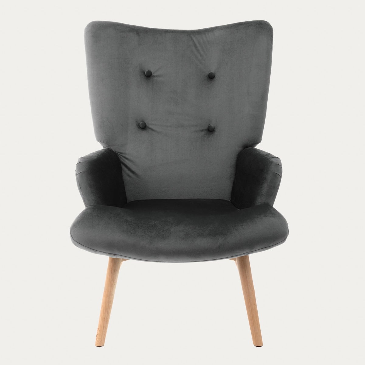 Fotel B2 MOSS PLUS 2w1 welurowy szary 70x55x95 cm/72x73x92 cm