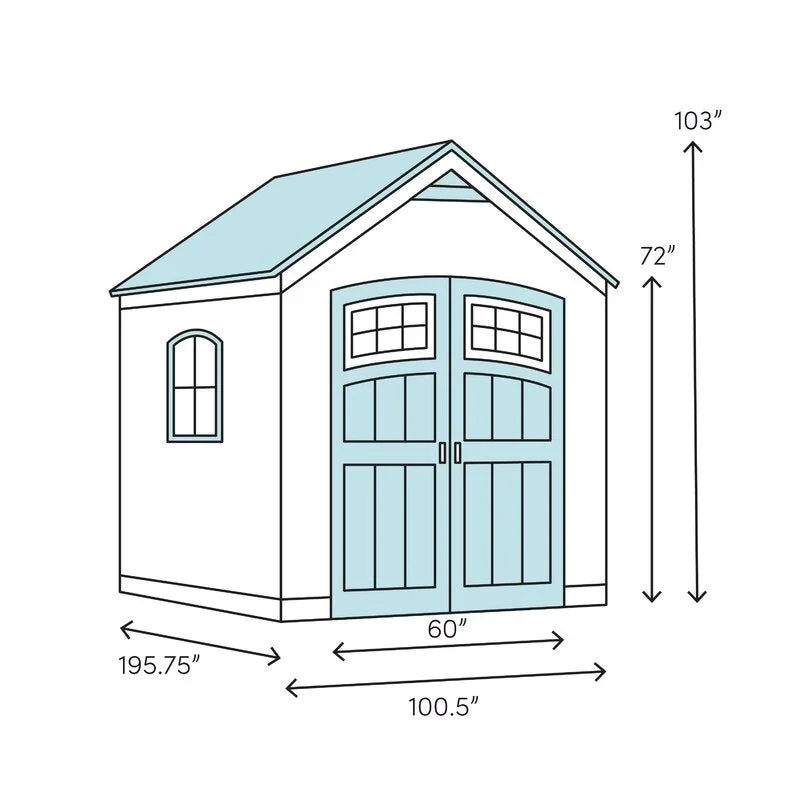 Suncast Tremont Plastic Storage Shed, 8 ft. W x 16 ft. D - BMS8165 - Image 3 Suncast Tremont Plastic Storage Shed, 8 ft. W x 16 ft. D - BMS8165 - Image 3