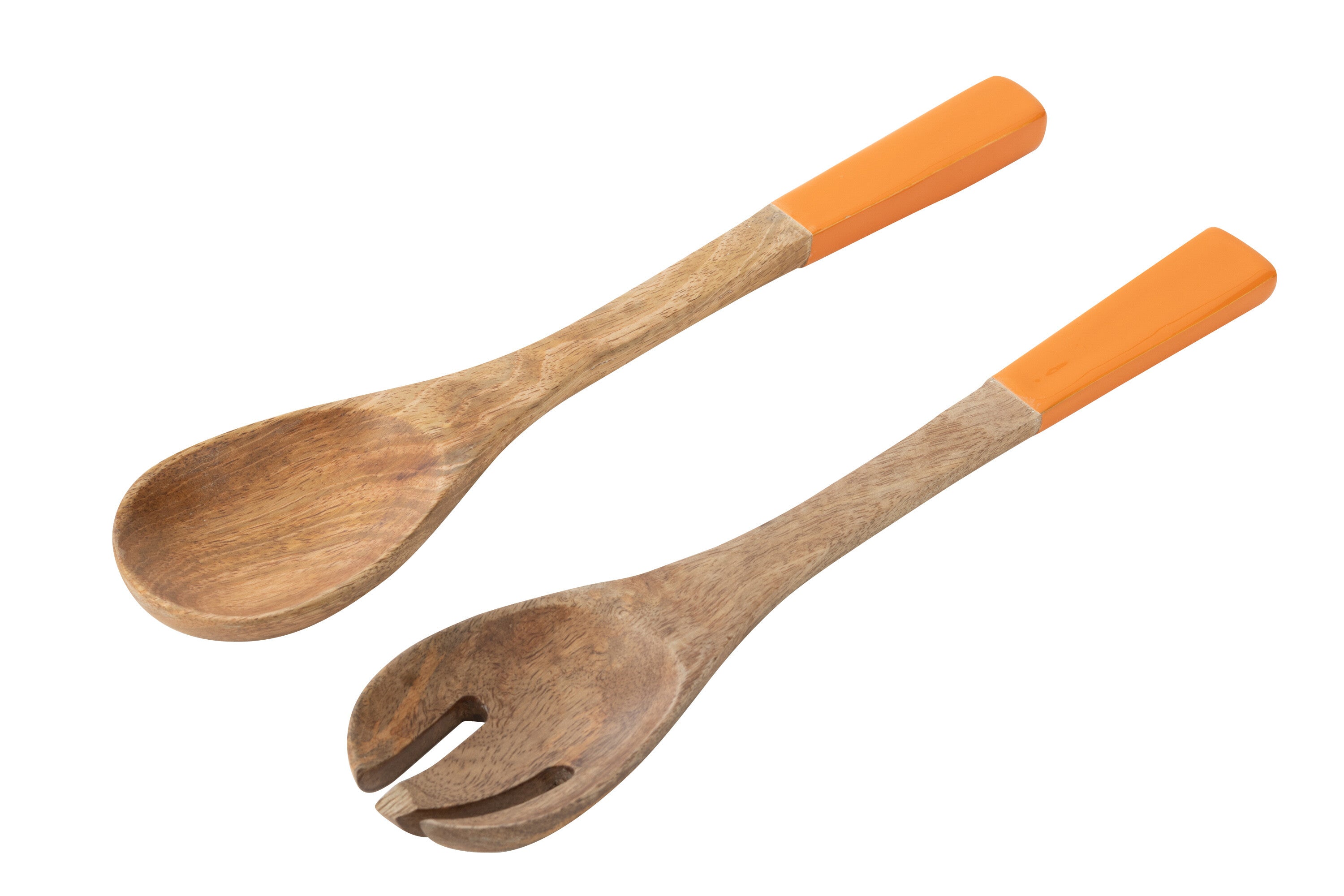 J-Line slabestek - mangohout - oranje naturel - 2 stuks