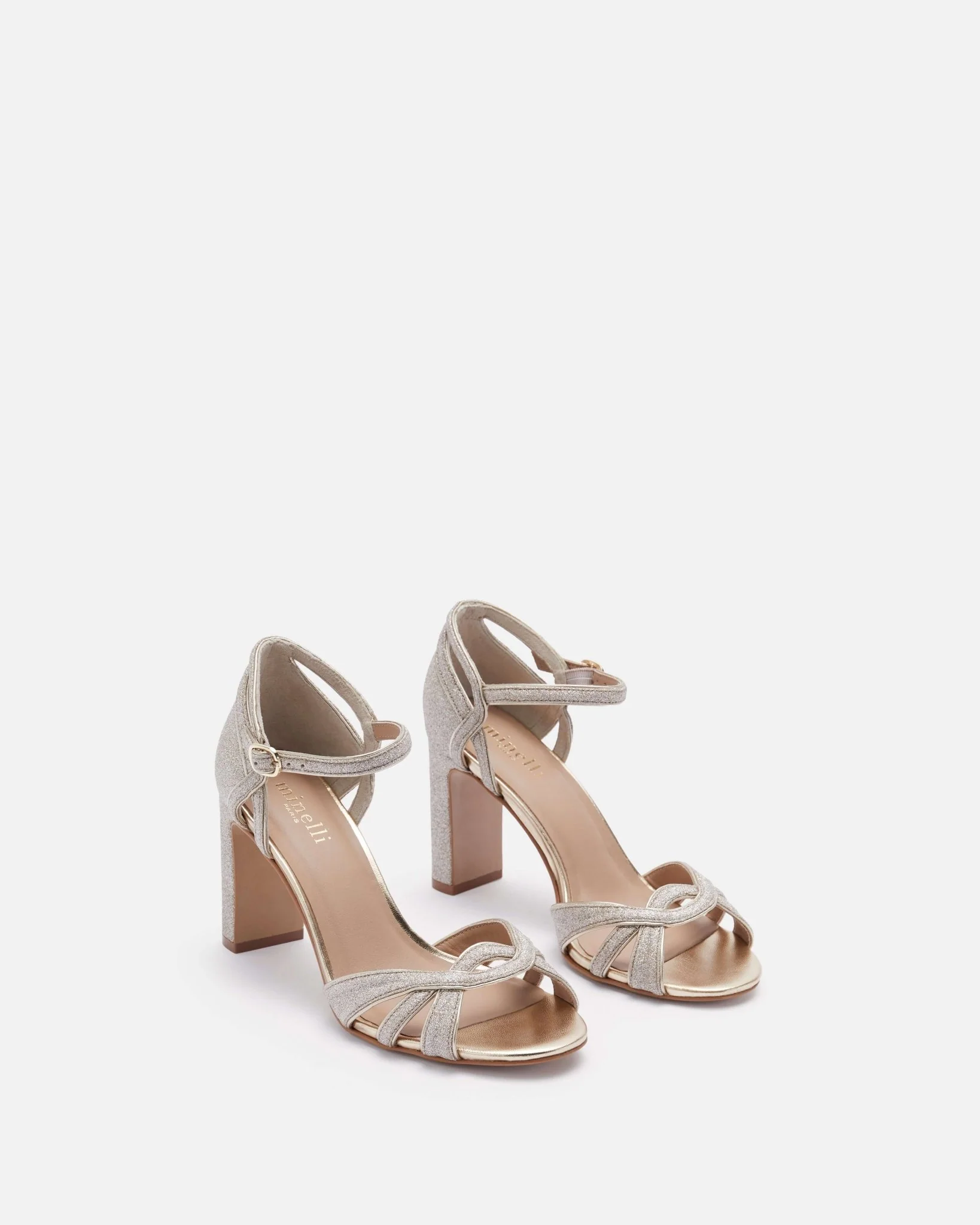 SANDALES LAMIA/GLI PLATINE - Sandales en glitter platine