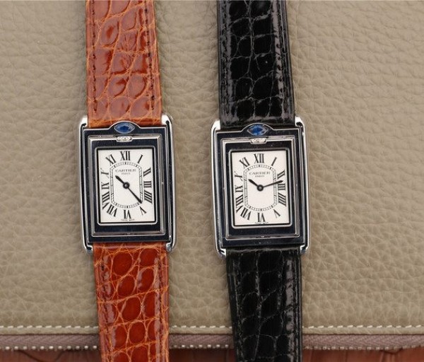 Replica Cartier Tank Reversible White Dial Leather Strap - Top club