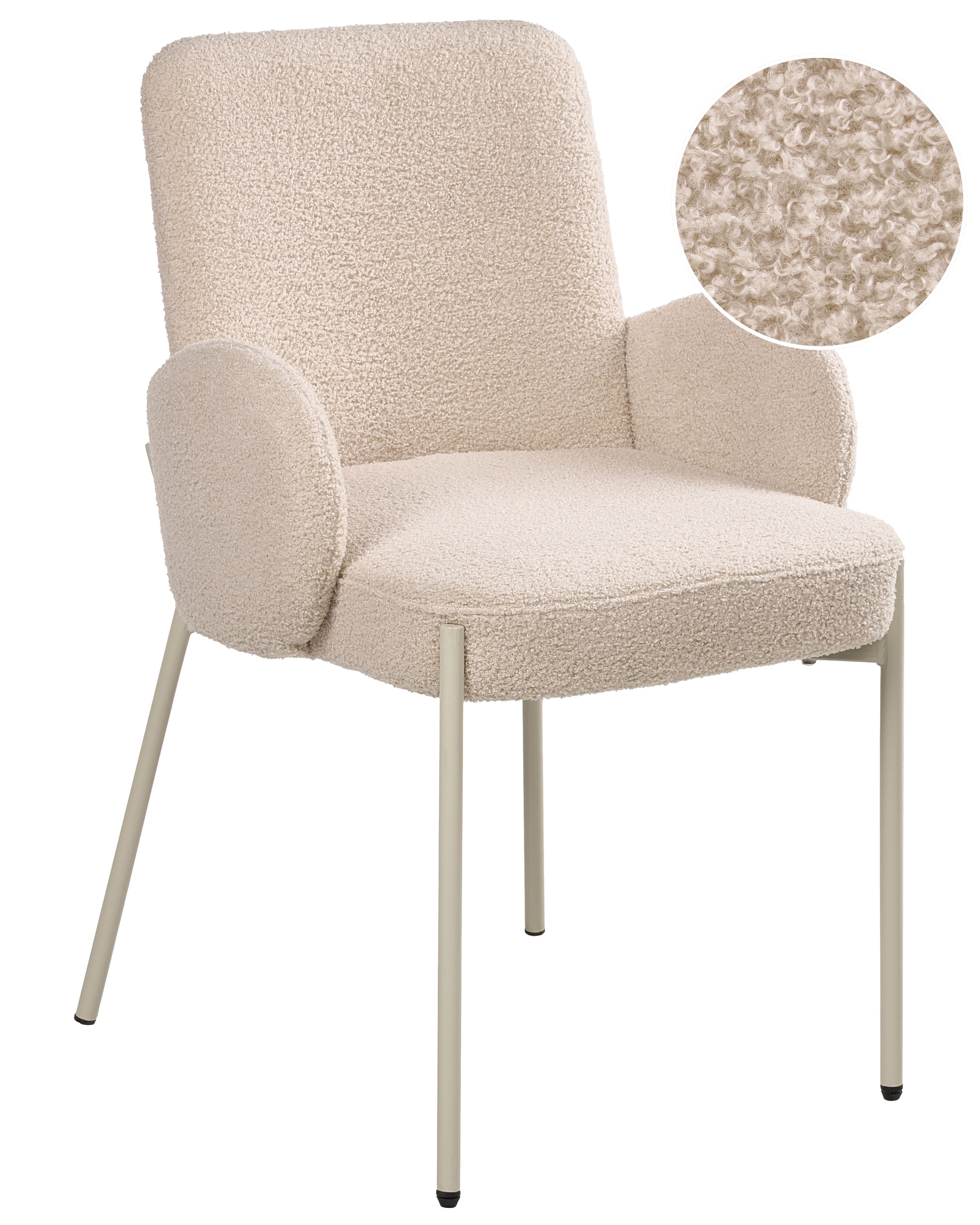 Dining Chair MAGEE Boucle Light Beige