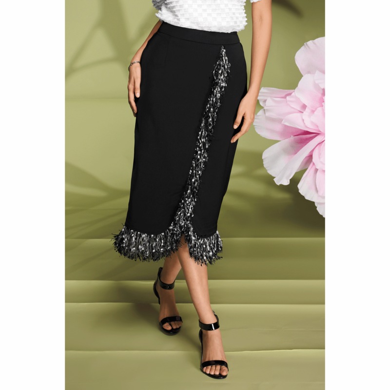 Azora Fringe Skirt - MIDNIGHT VELVET CATALOG