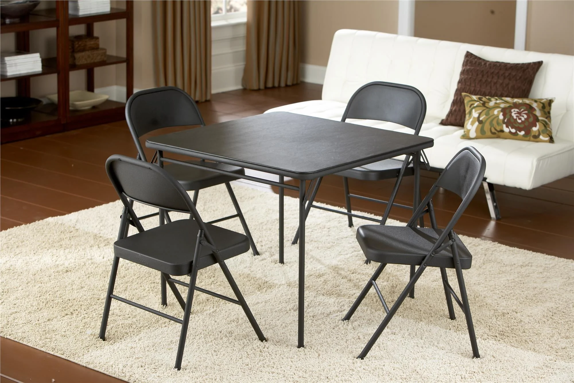 Mainstays Steel Folding Chair (4 Pack), Black - Image 8
