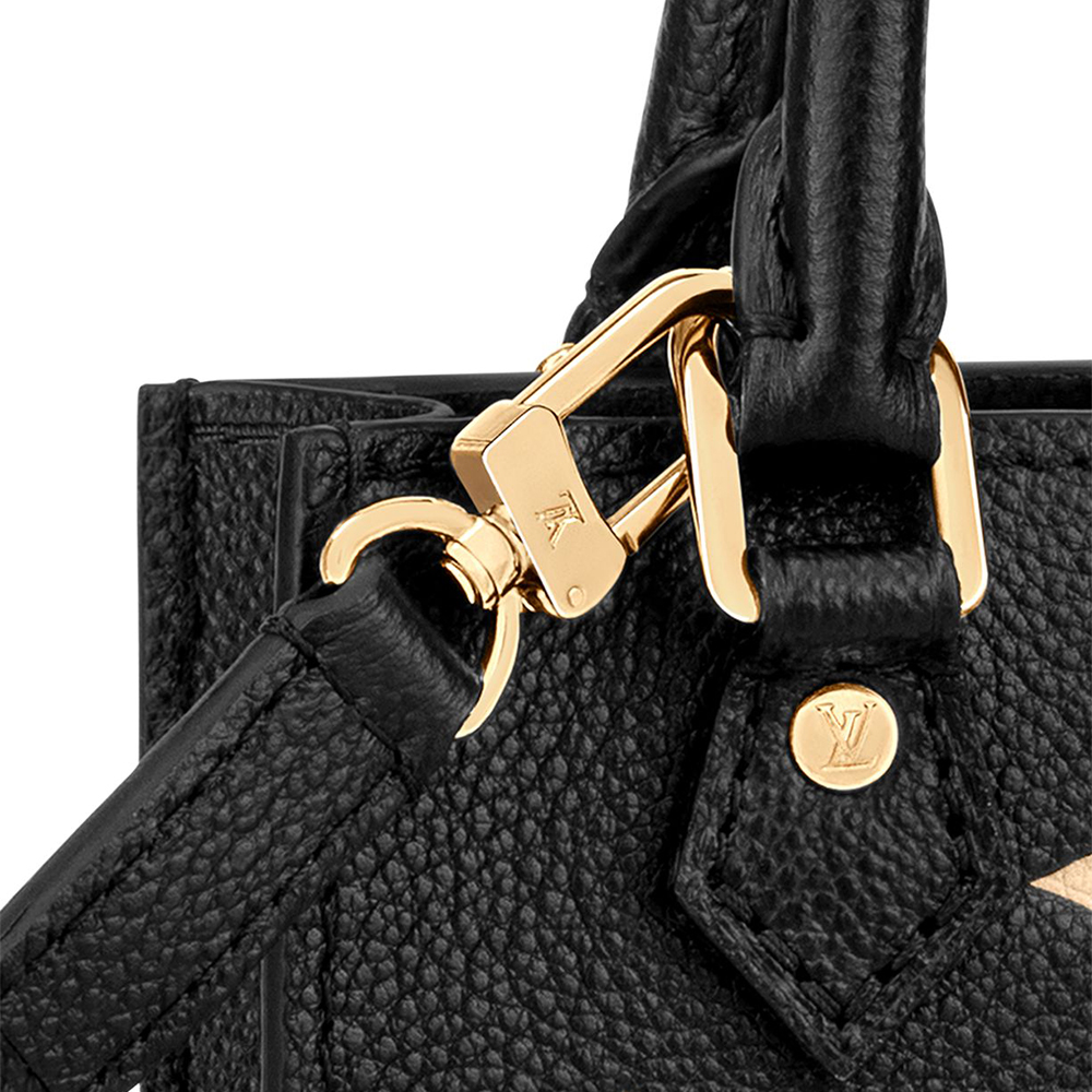 Louis Vuitton Monogram Empreinte Petite Sac Plat Handbag Black Beige1:1High-quality replica