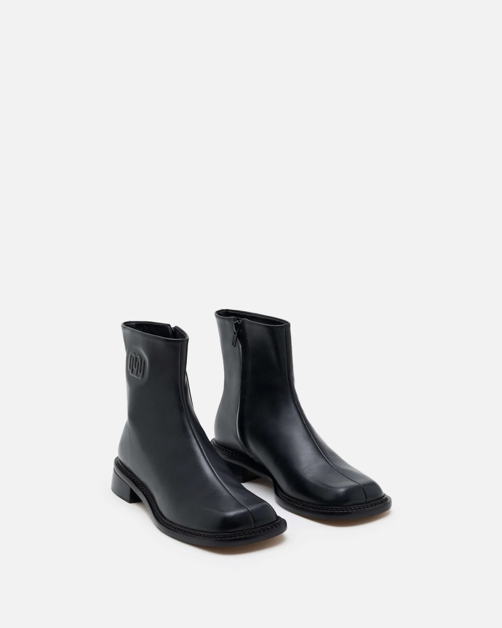 BOTTINES KAMI - En cuir noir