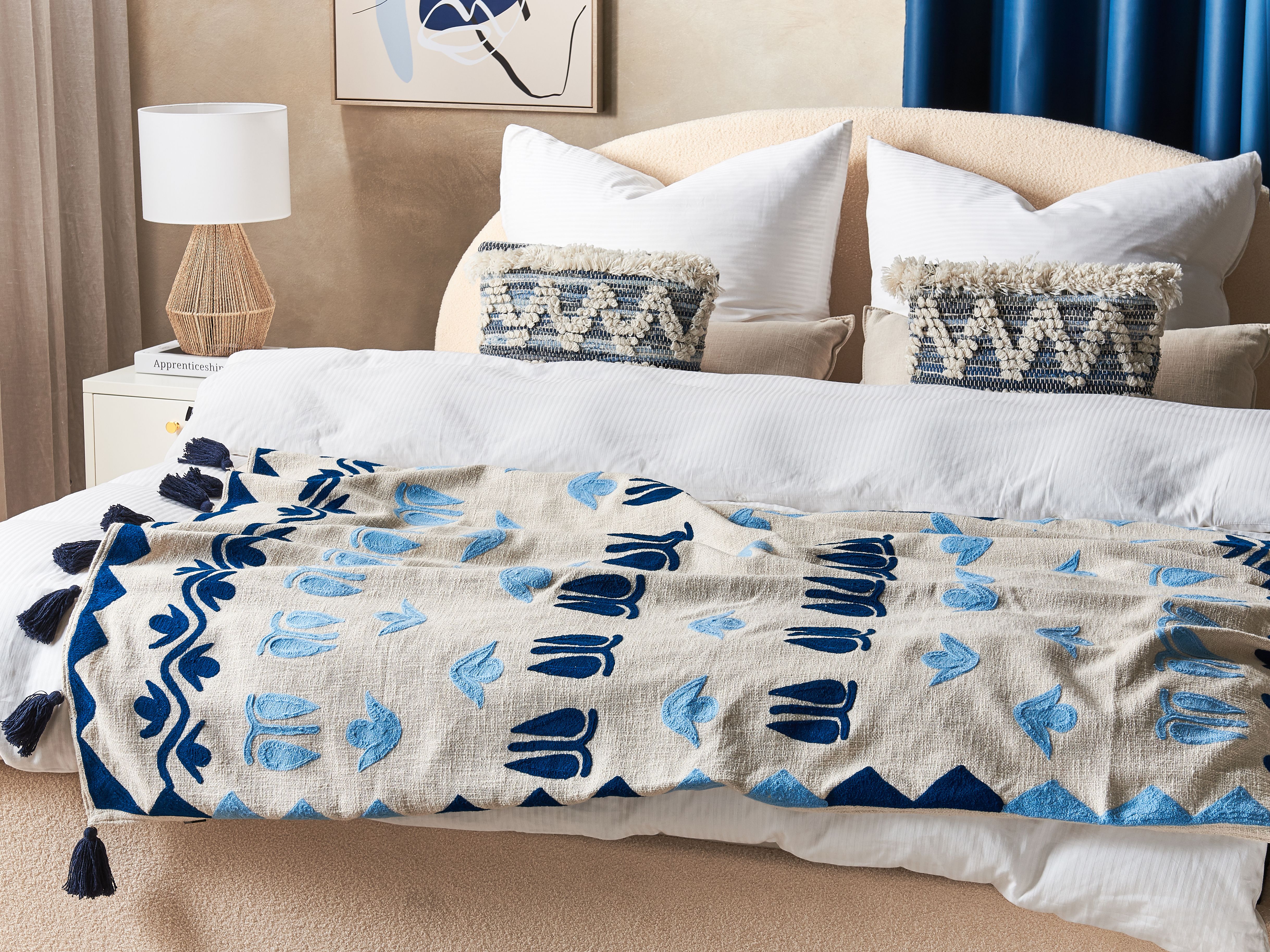 Blanket BHIND Cotton 130 x 180 cm Beige