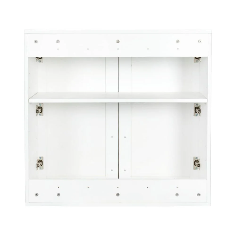 Stackable Wall Cabinet,Solid Wood Storage Cabinet with Adjustable Shelves and Doors,Console Table Side Table for Hallway,Sideboard Buffet Cupboard for Kitchen, 15.75" D x 15.75" W x 70.87" H, White - Image 23