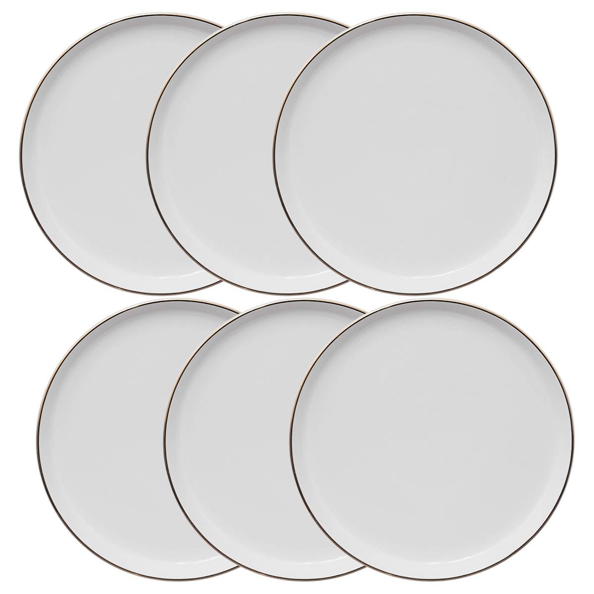 Set of 6 "Sublima" dessert plates D.20 cm, White