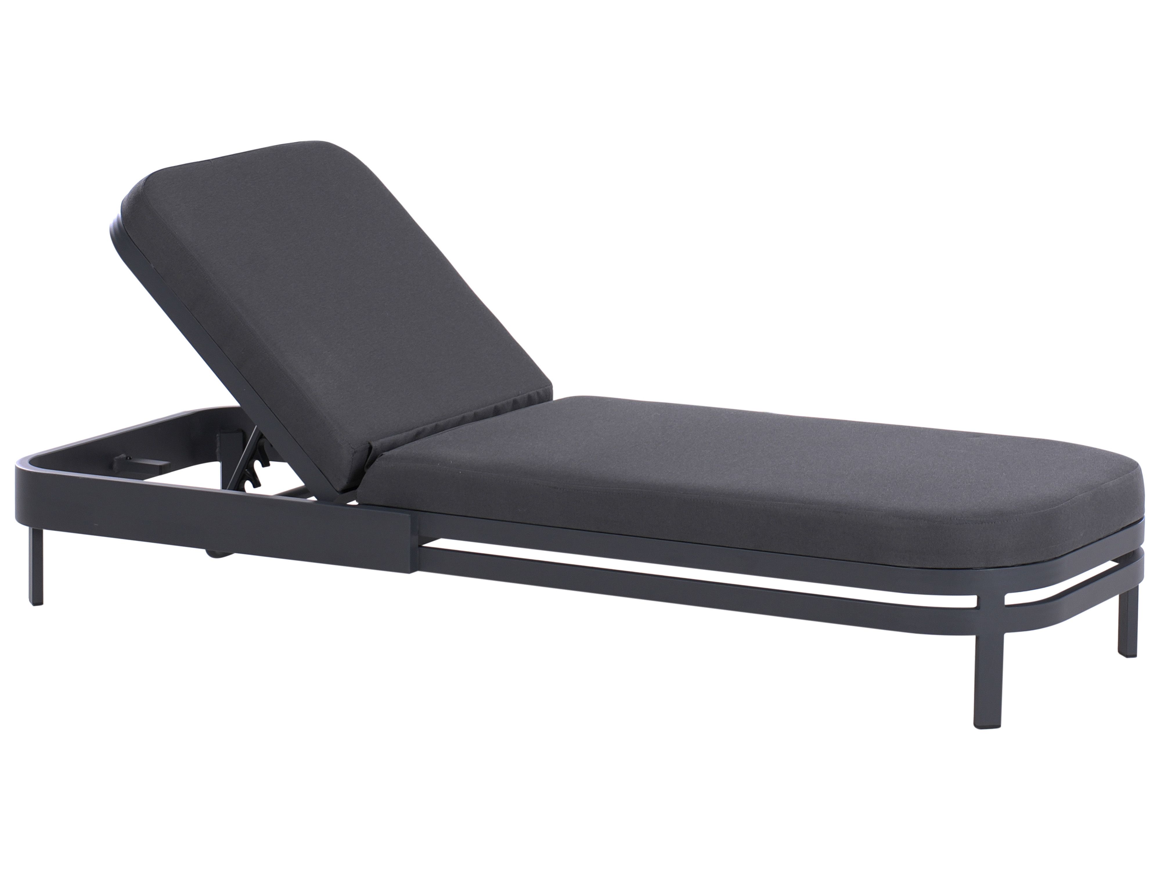 Sun Lounger NETTUNO Reclining Metal Graphite Grey