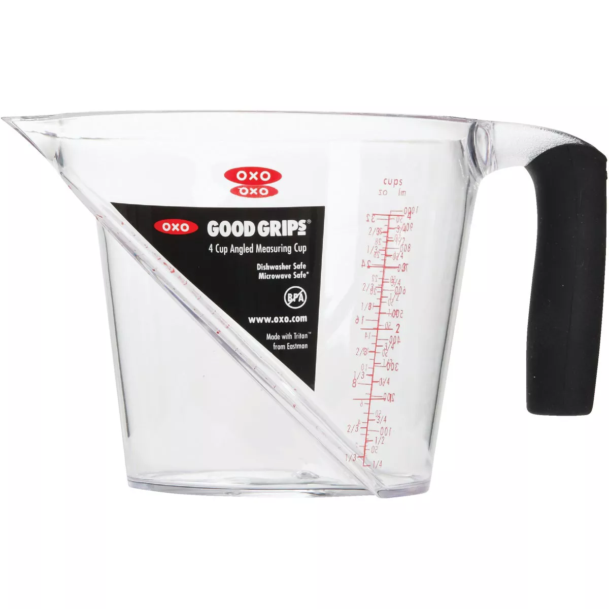 OXO Good Grips 4 Cup Clear Plastic Angled Measuring Cup