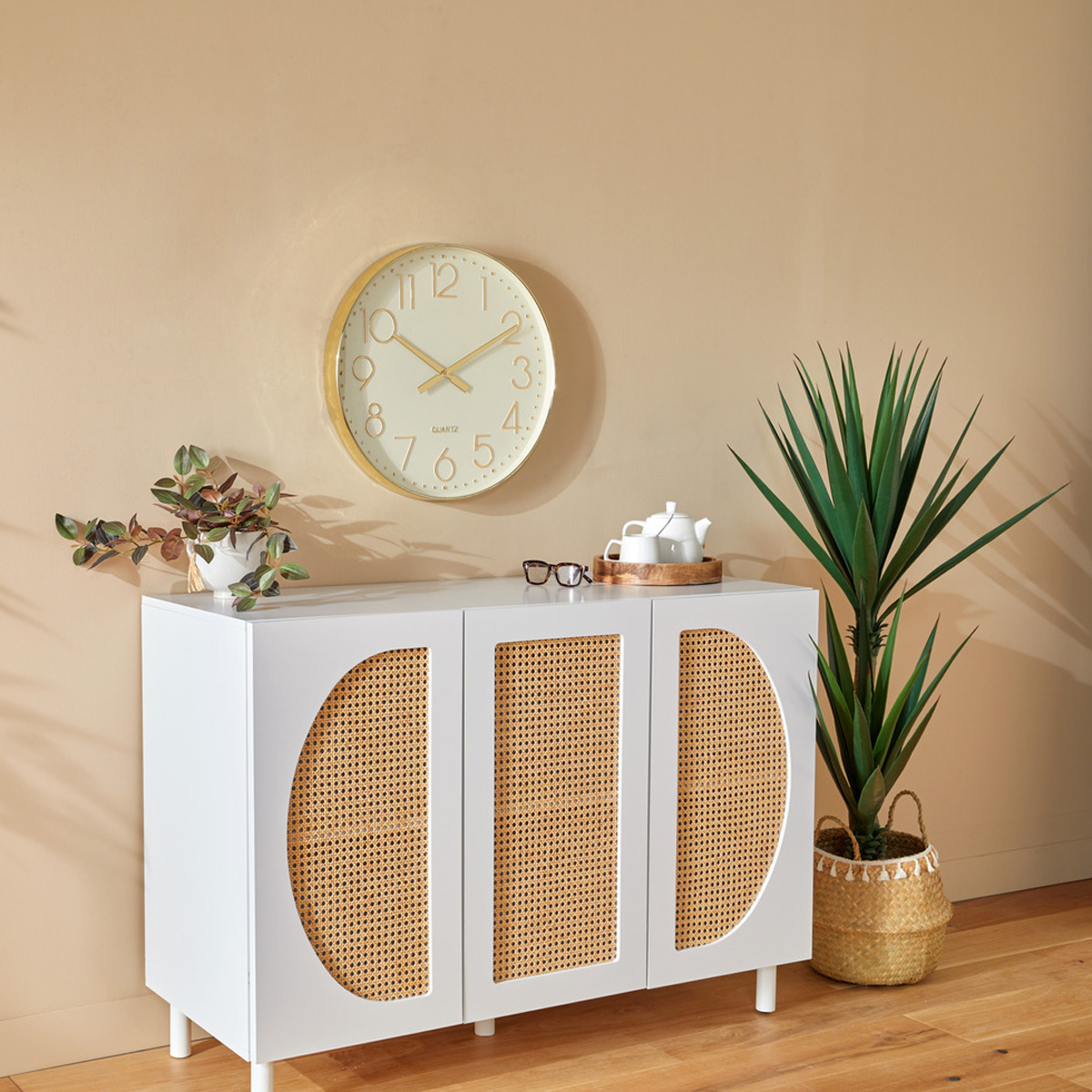 Clock "Laure" Linen, D. 50.8 cm