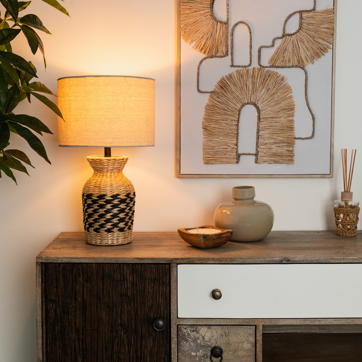 Lamp "Jacinthe" Black, H49 cm