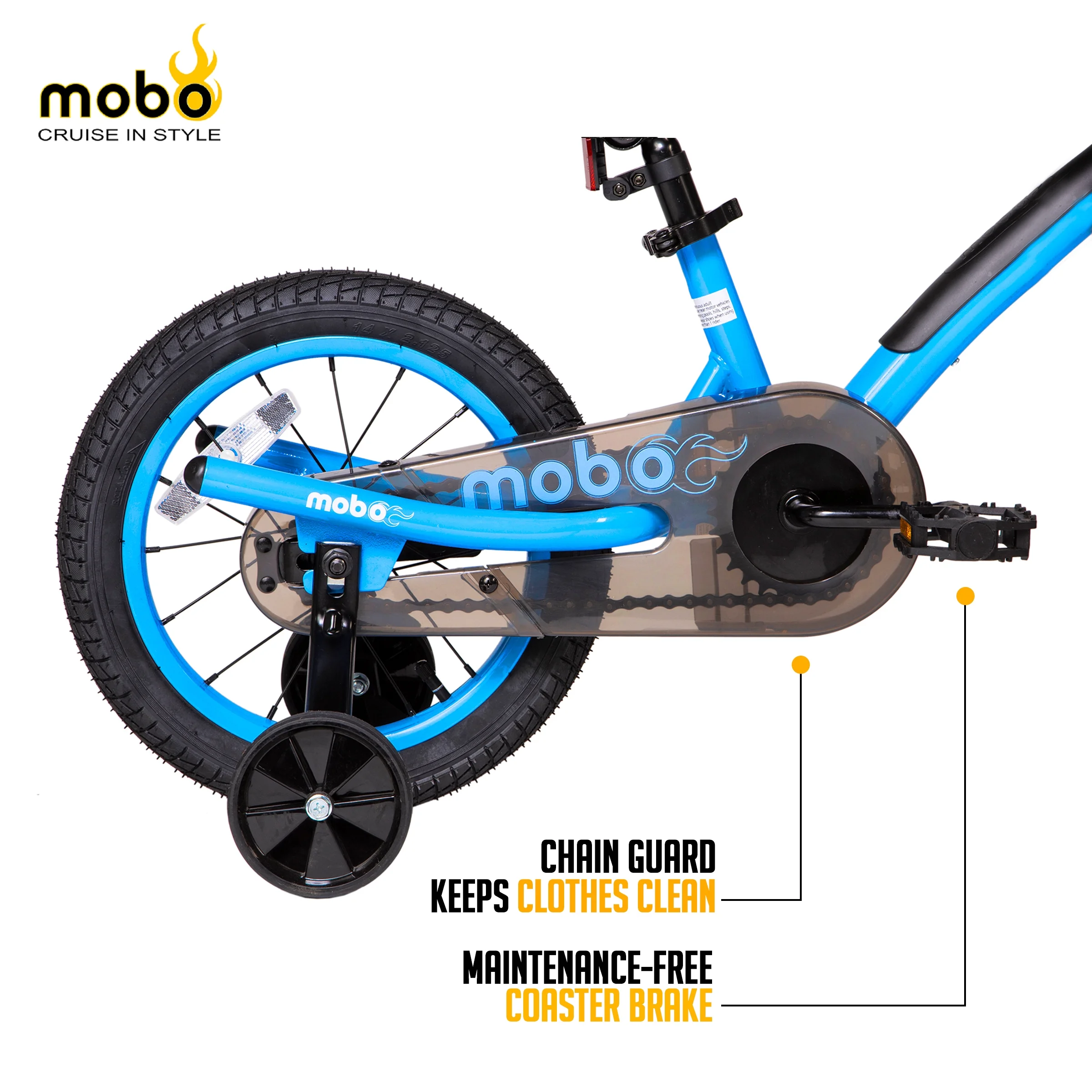 Mobo First Boy's 14" Kids Bike, Ages 3-5 Years Old, Red - Image 18