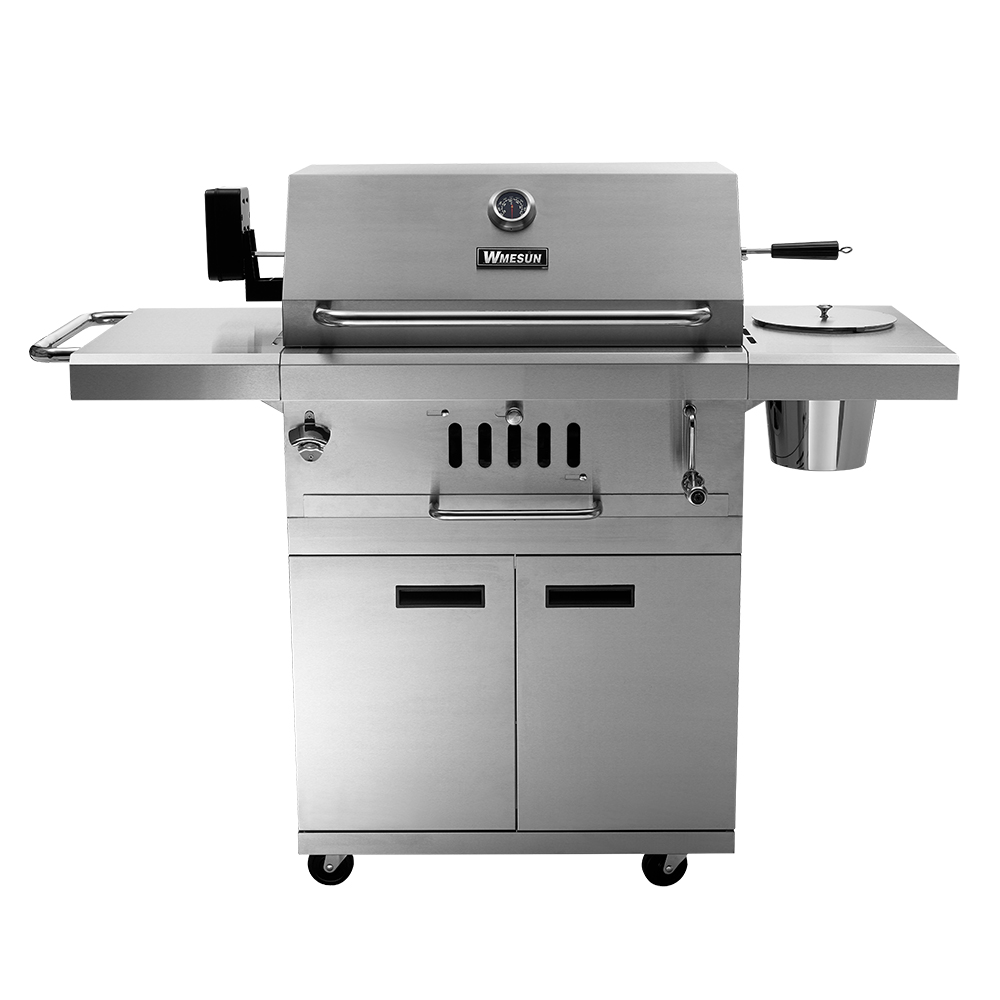 Charcoal BBQ Grill Premium Modern Korean Style Heavy Duty Stainless Steel 304 Trolley Flame Safety Device CE Certified