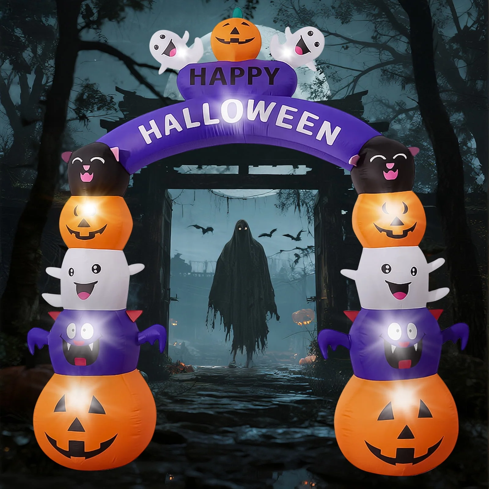 GVDV 8 FT Halloween Inflatables Archway Outdoor Decorations for Front Yard Lawn Garden Decor - Image 4 GVDV 8 FT Halloween Inflatables Archway Outdoor Decorations for Front Yard Lawn Garden Decor - Image 4
