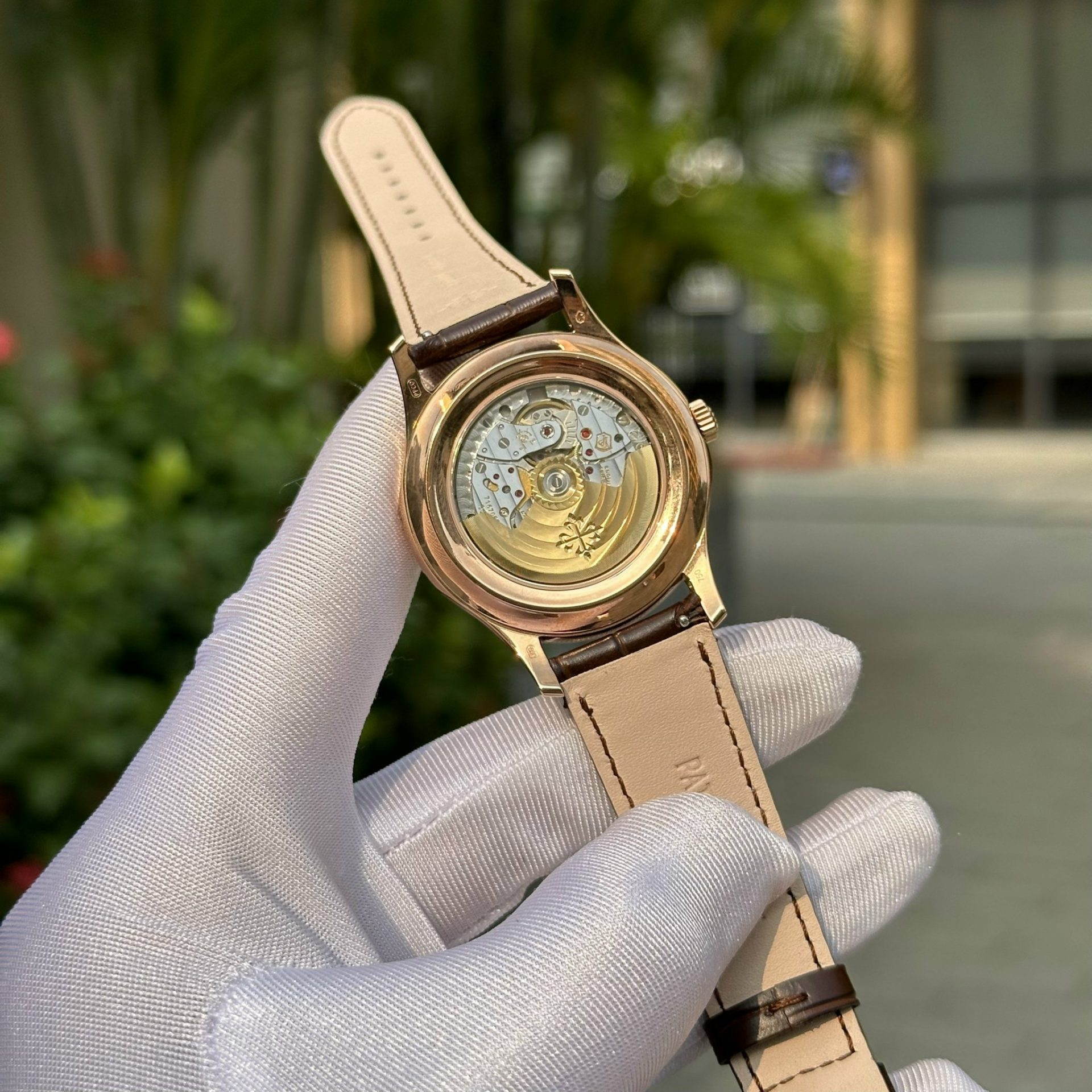 Patek Philippe Replica 11 Watch Complications 5205R Rose Gold Switzerland White Dial 40mm - Top club