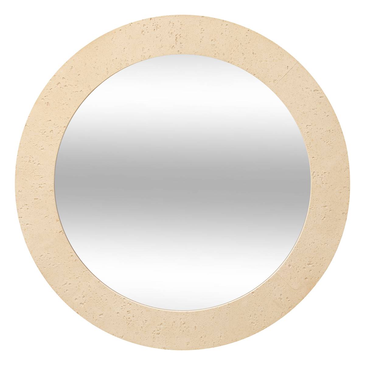 Wall Mirror "Anaya" Beige, D.78 cm