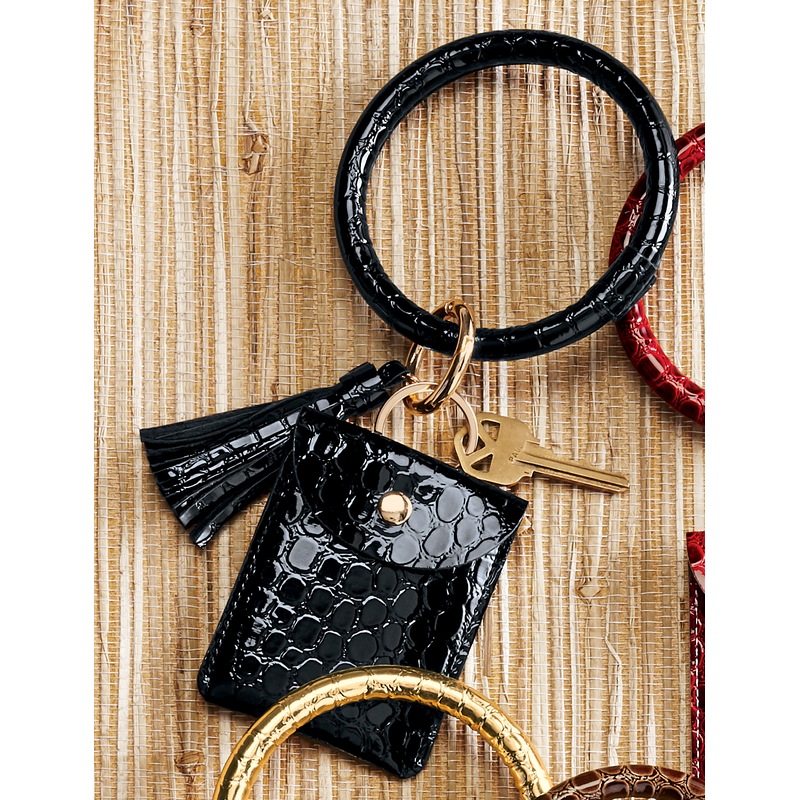 Keychain Wallet Bangle - MIDNIGHT VELVET CATALOG