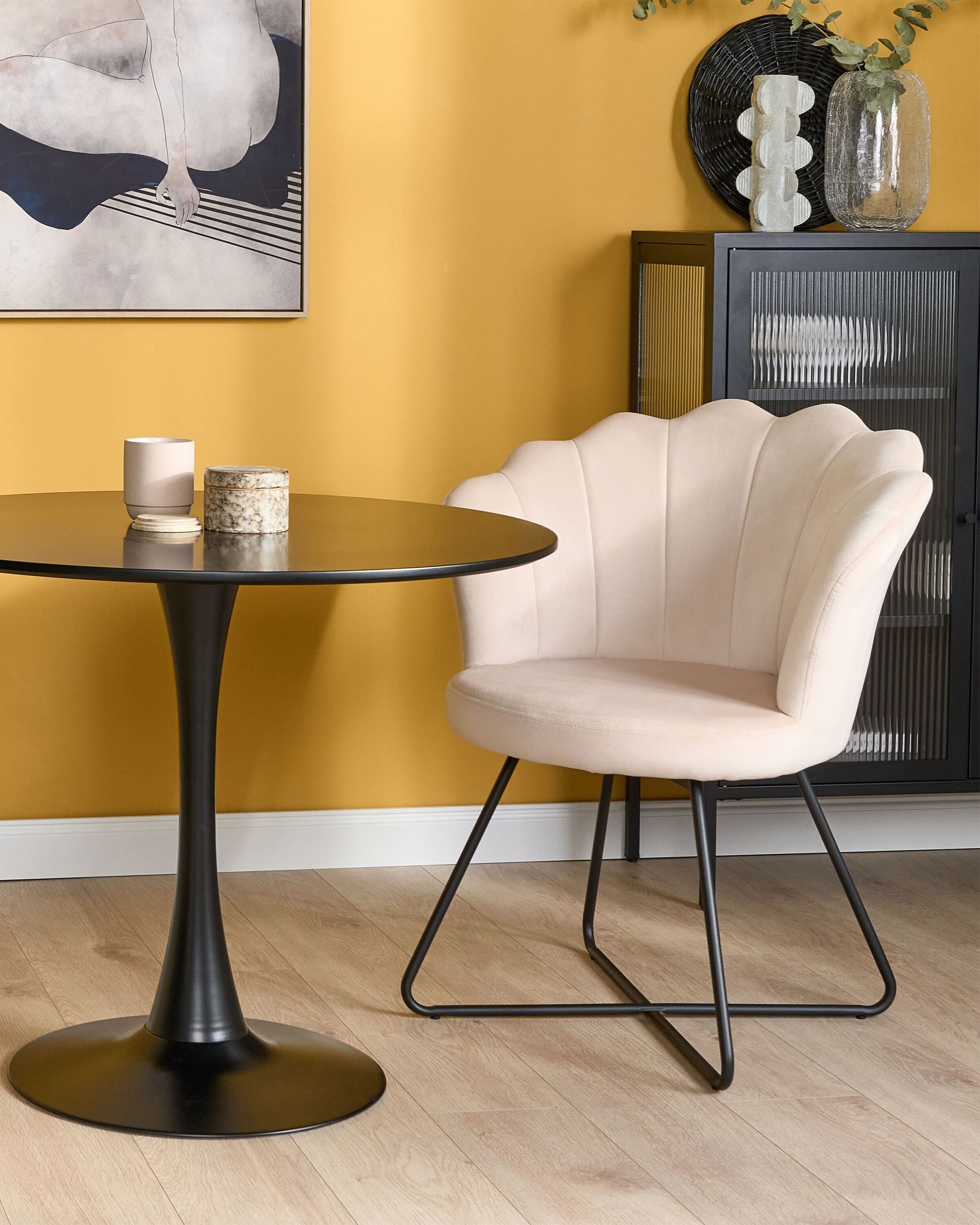 Armchair LOVELOCK Velvet Off-White