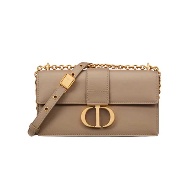 30 Montaigne East-West bag with chain Hazelnut Calfskin – DB0381:1High-quality replica