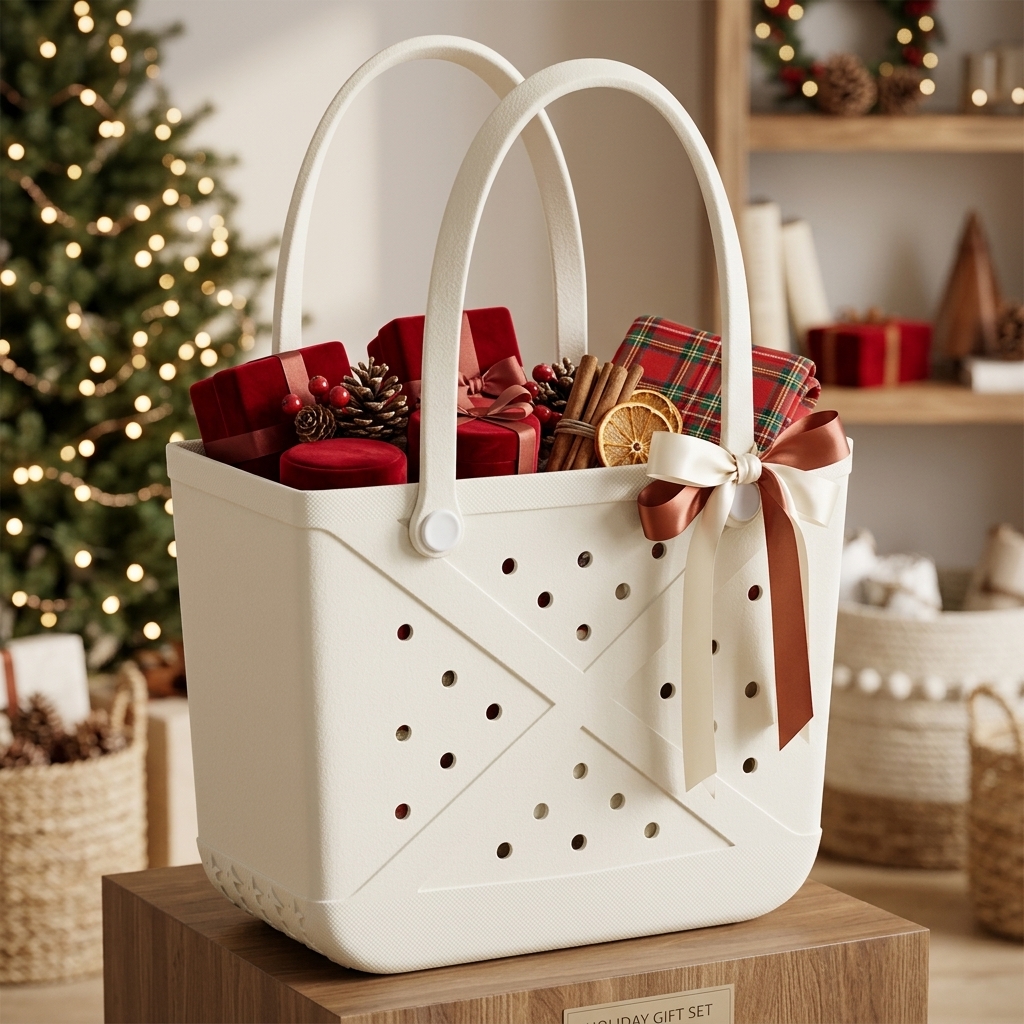 Ivory EVA Beach Tote Basket Multi-purpose Reusable Gift Basket for Christmas, Valentine's Day & All Occasions