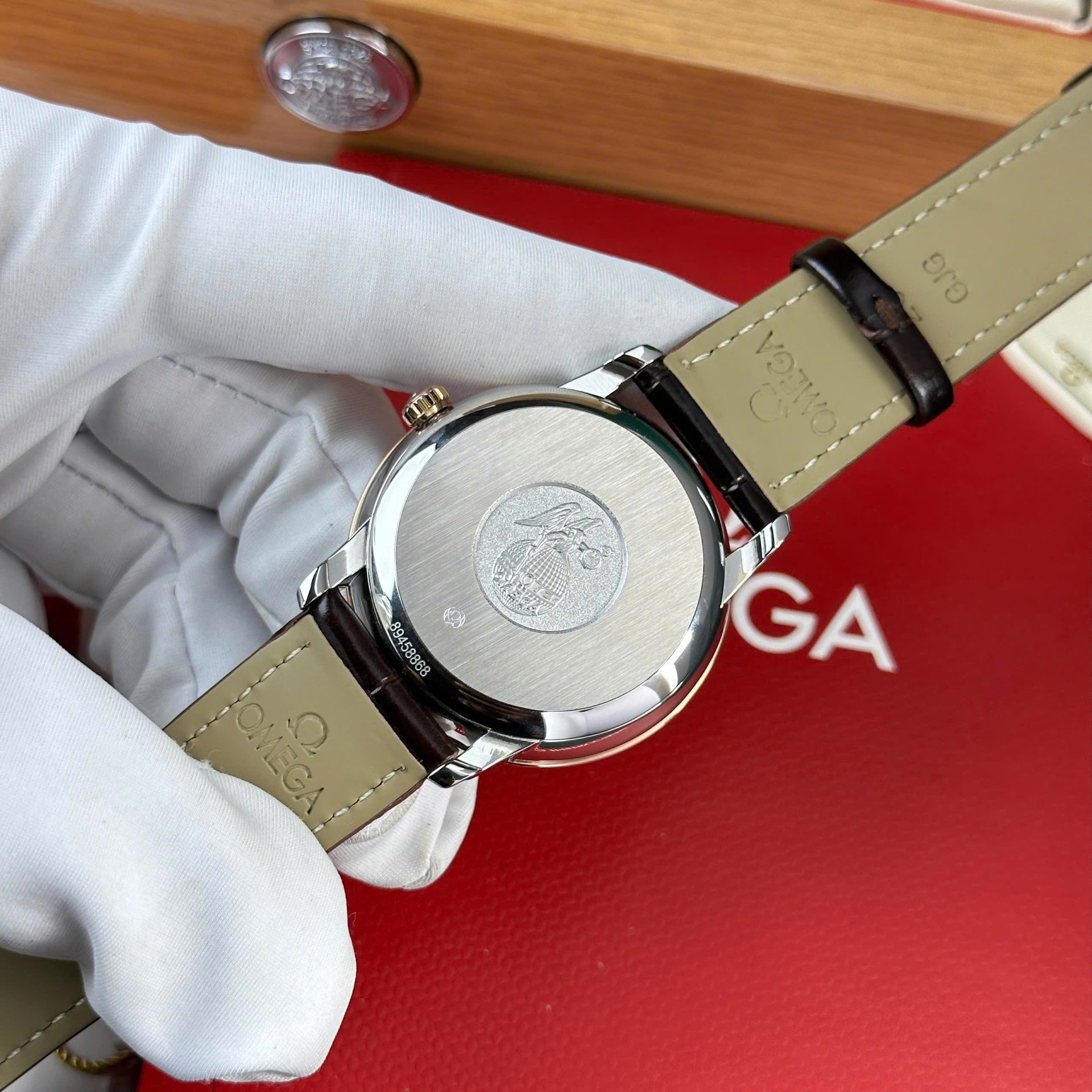Omega De Ville Prestige Power Reserve Replica 11 Watch Dial Chocolate Leather Strap 39.5mm - Top club