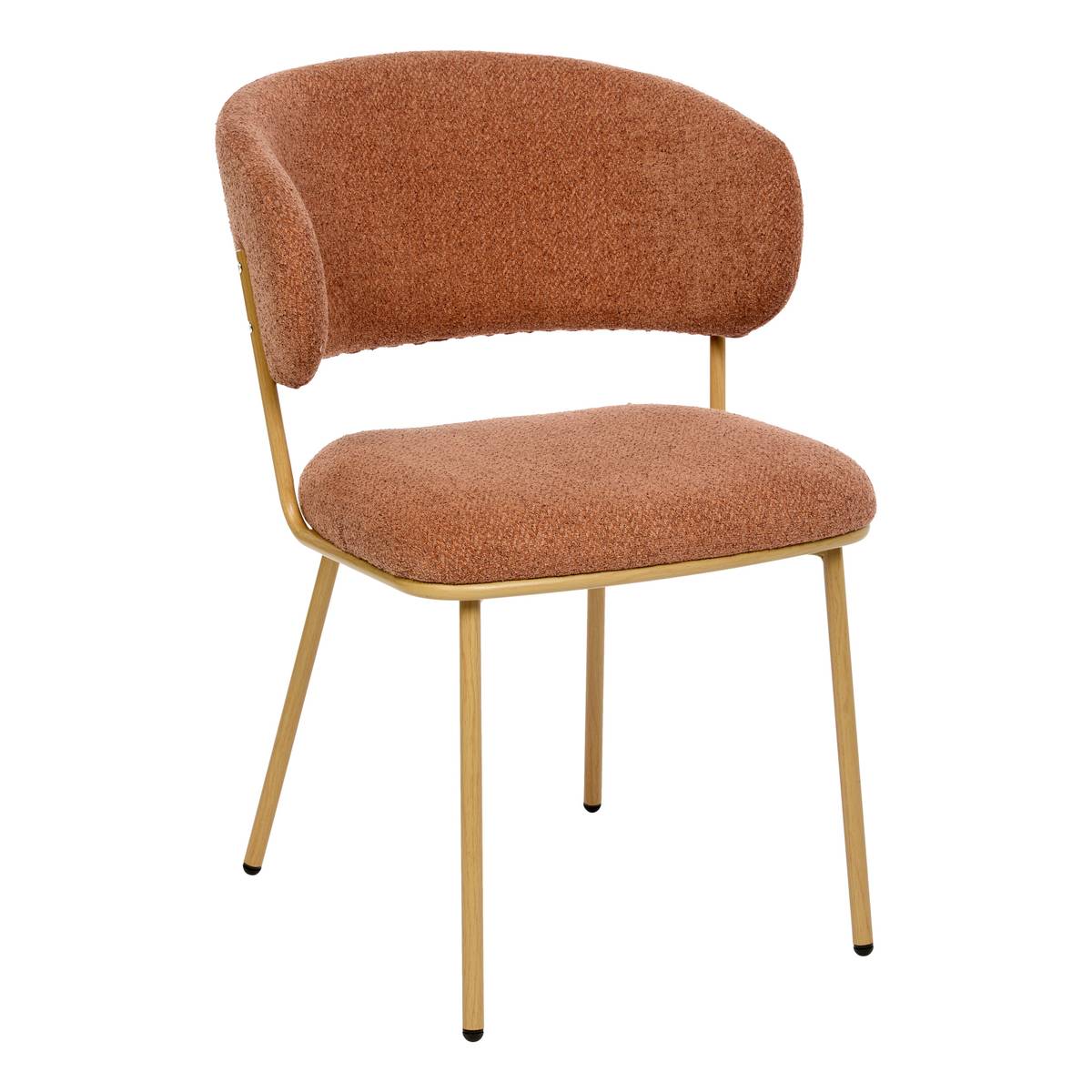 Set of 2 "Alba" chairs Steel, Polyester, Terracotta