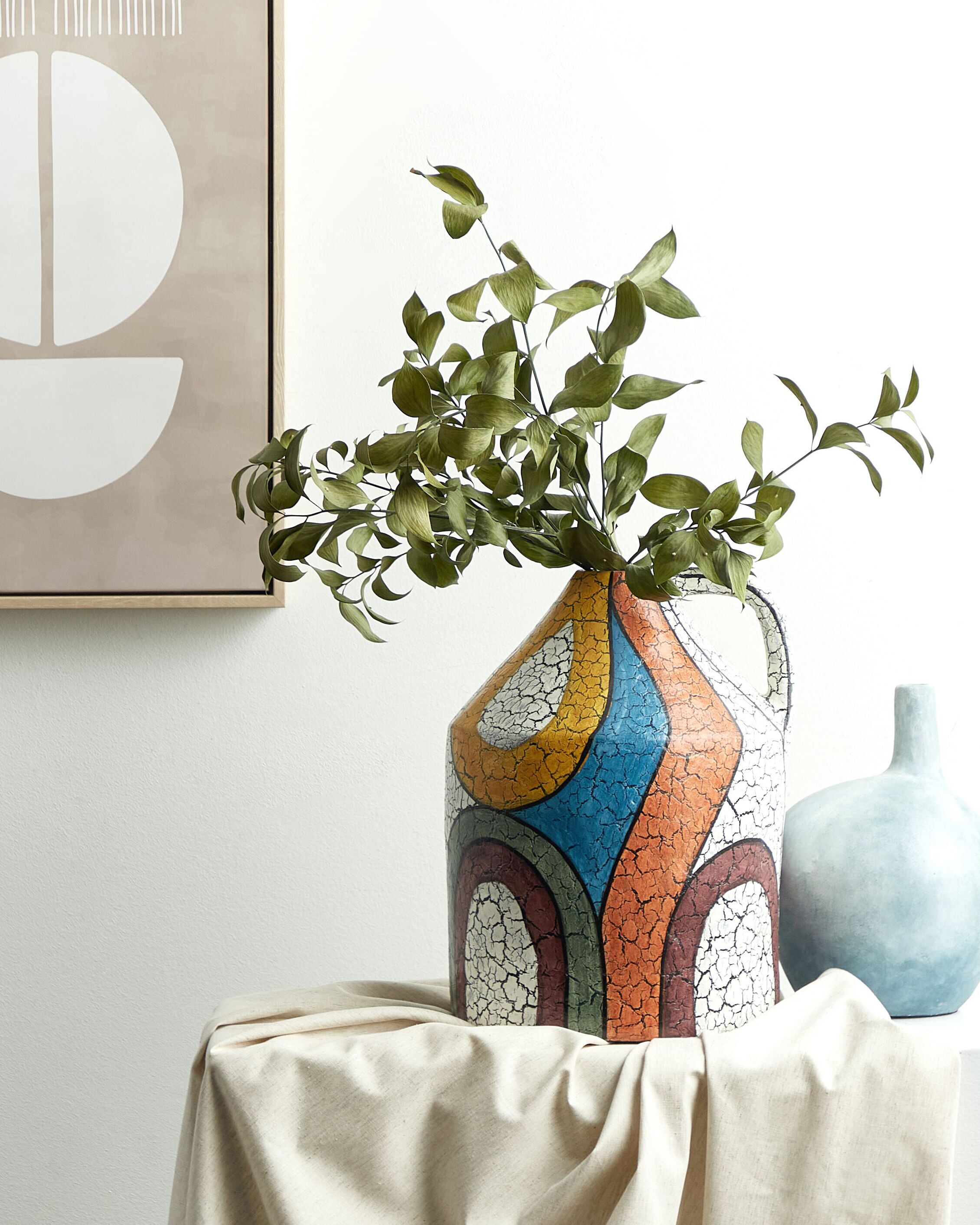 Decorative Vase PUTRAJAYA Ceramic 38 cm Multicolour