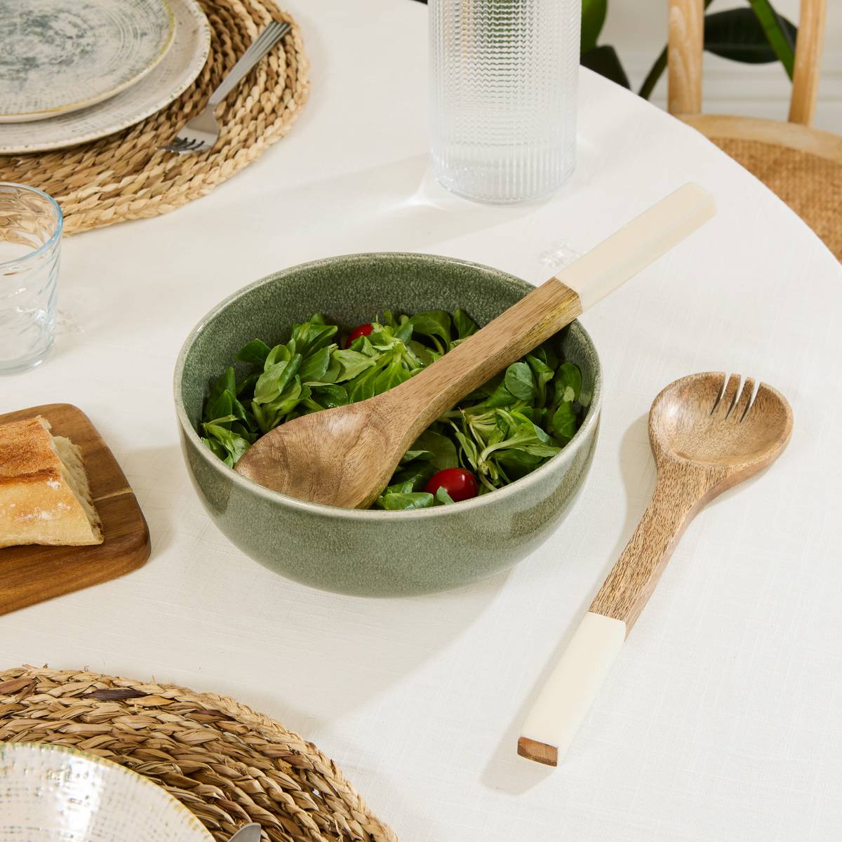 Salad Servers "Inaya" Mango, White