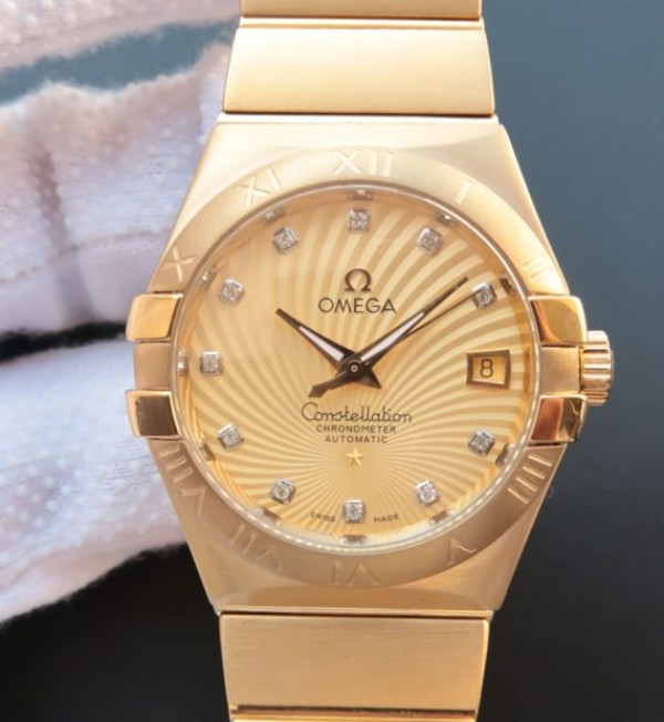 Replica Omega V6 Constellation 123.20.35 YG Case Yellow Dial - Top club