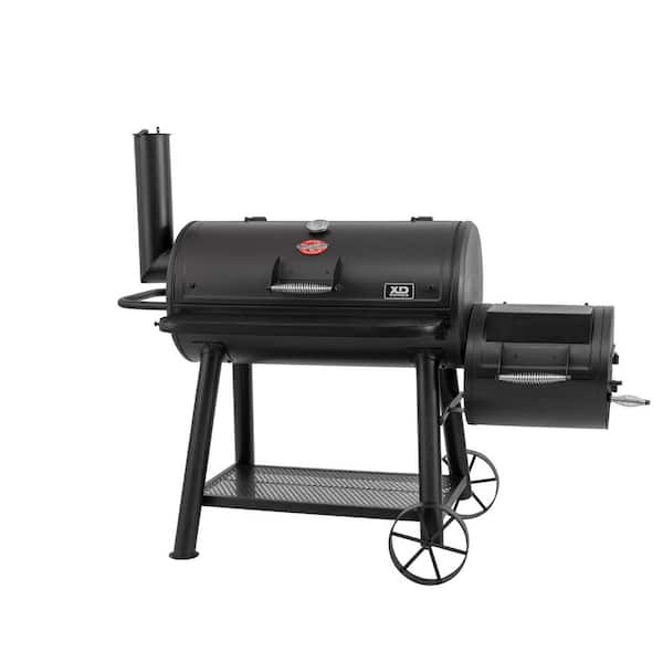 Grand Champ Charcoal Grill and Offset Smoker in Black - Image 3