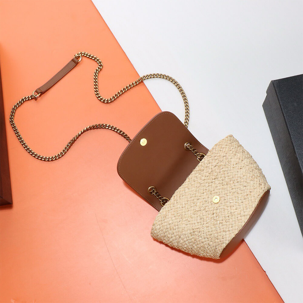 YSL Mini Manon Bag in Raffia1:1High-quality replica