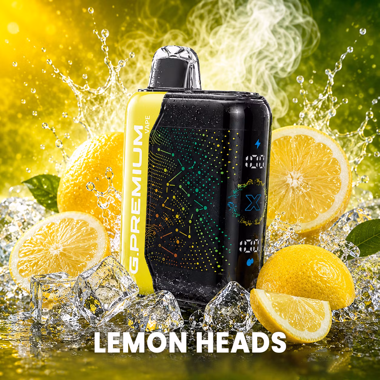 GEEK BAR PREMIUM 60 000 puffów – wariant Lemon Heads; 10 smaków, Dual Mesh, 28 ml, 800 mAh