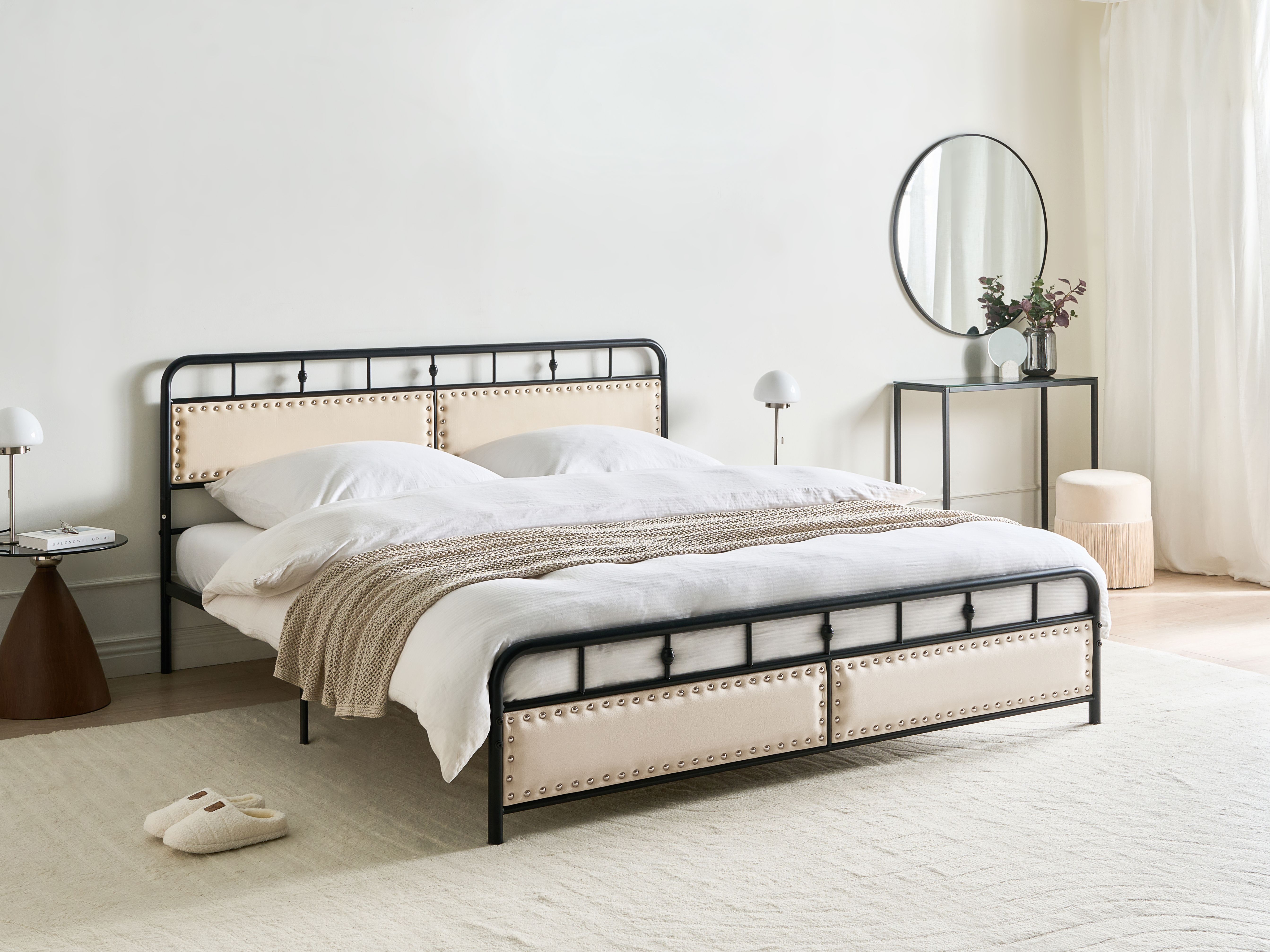 Bed Metal BREUILLET 180 x 200 cm Black