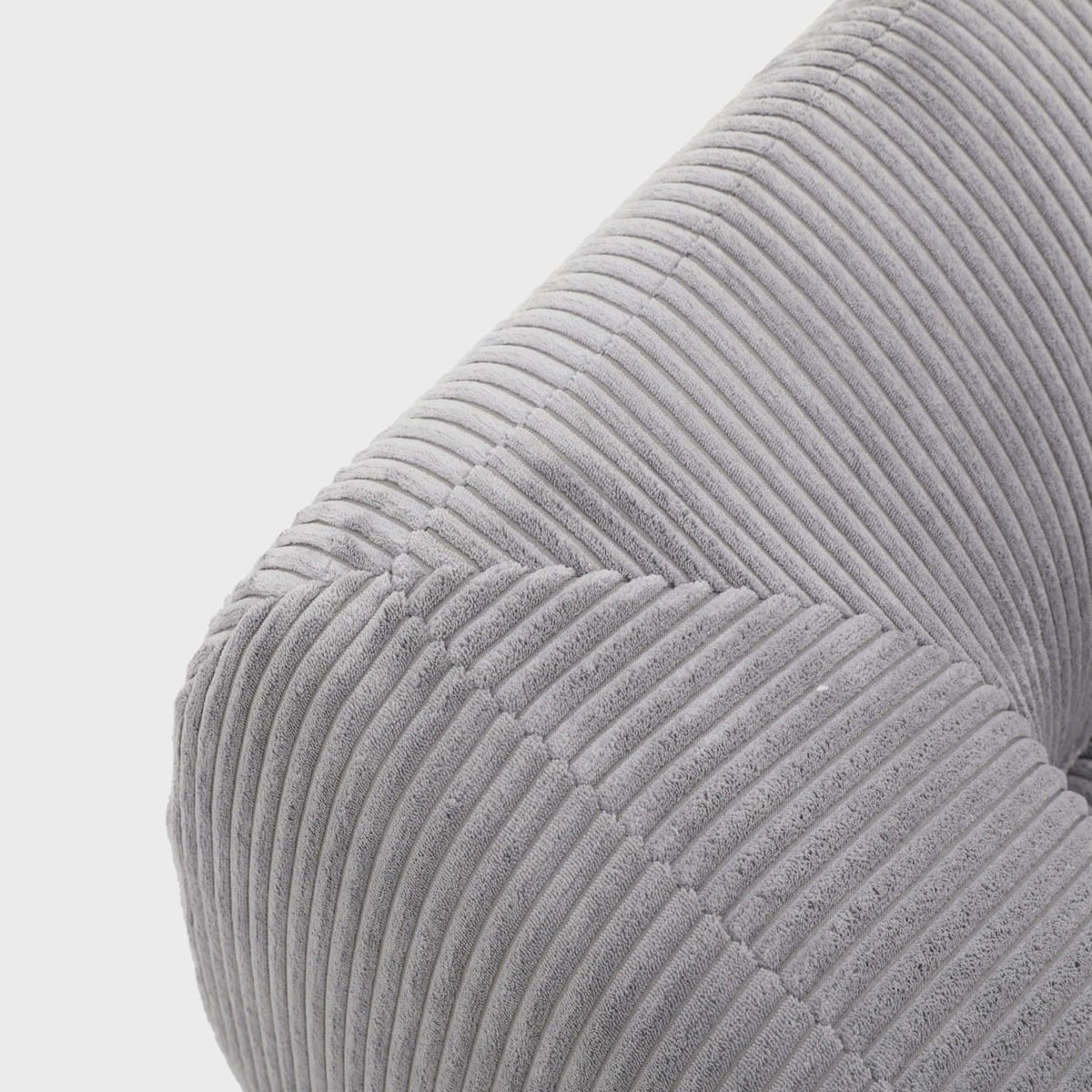 Sofa modułowa SVELA 3-osobowa szara piankowa sztruksowa 225x80x60,5 cm