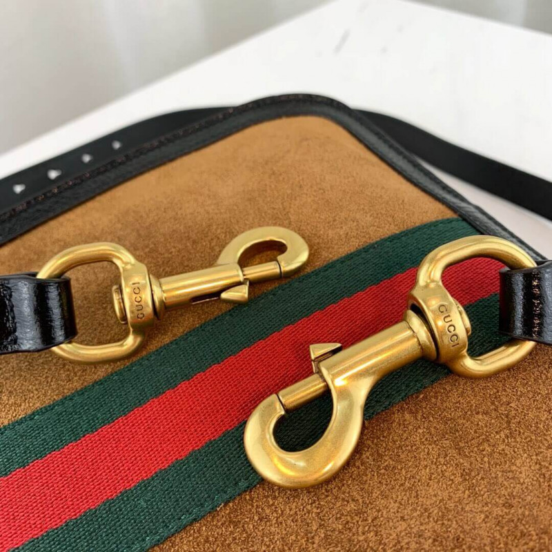 Replica Gucci Ophidia Web Suede Saddle Bag 5236581:1High-quality replica