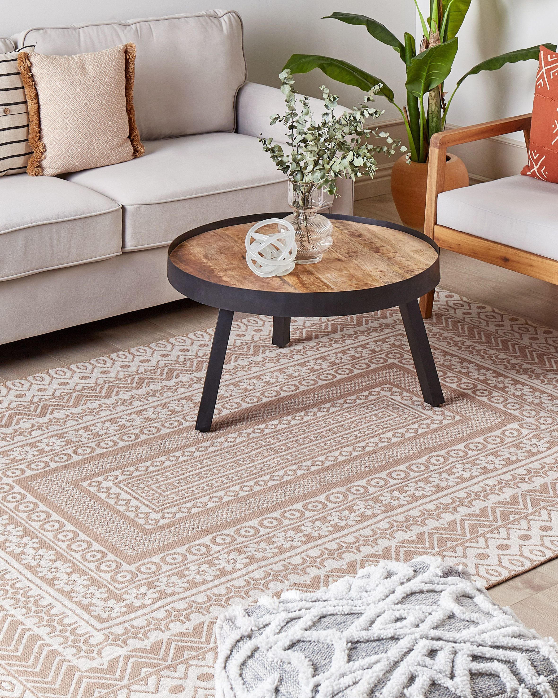 Rug BAGLAR White 160 x 230 cm Jute