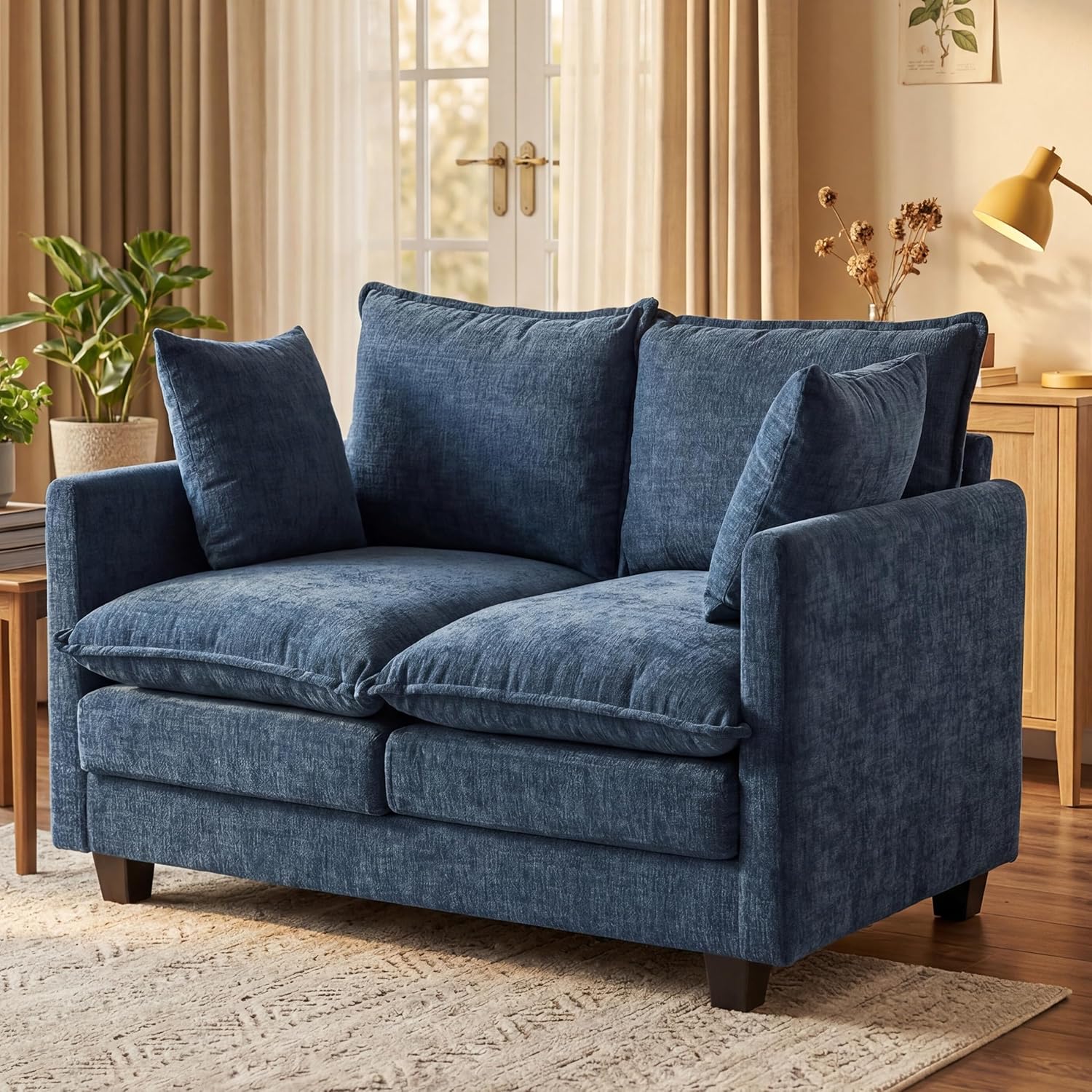 Loveseat Sofa with Cloud 3-Layer Cushion & 27