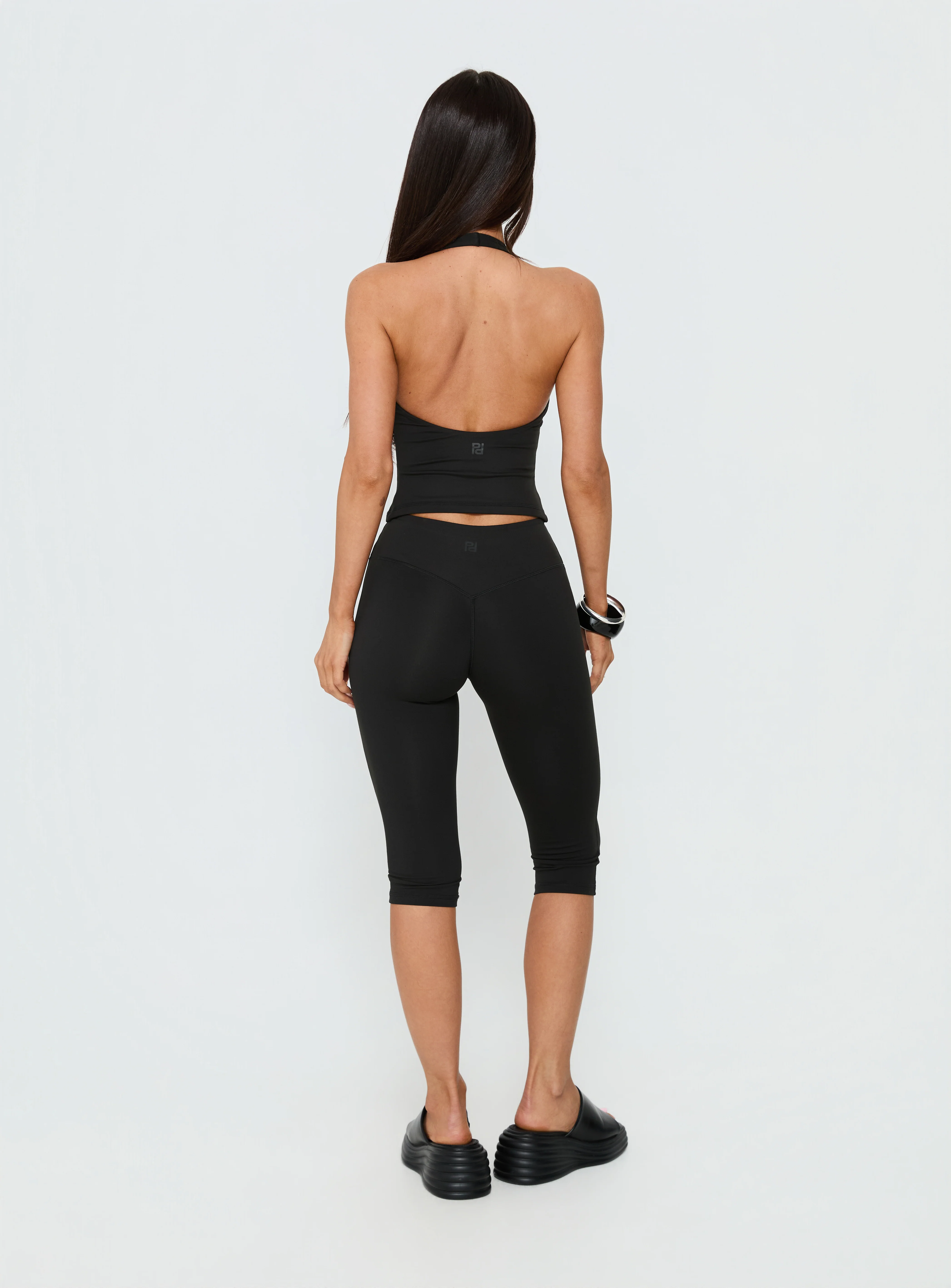 Princess Polly Power Hour Active Capri Leggings Black