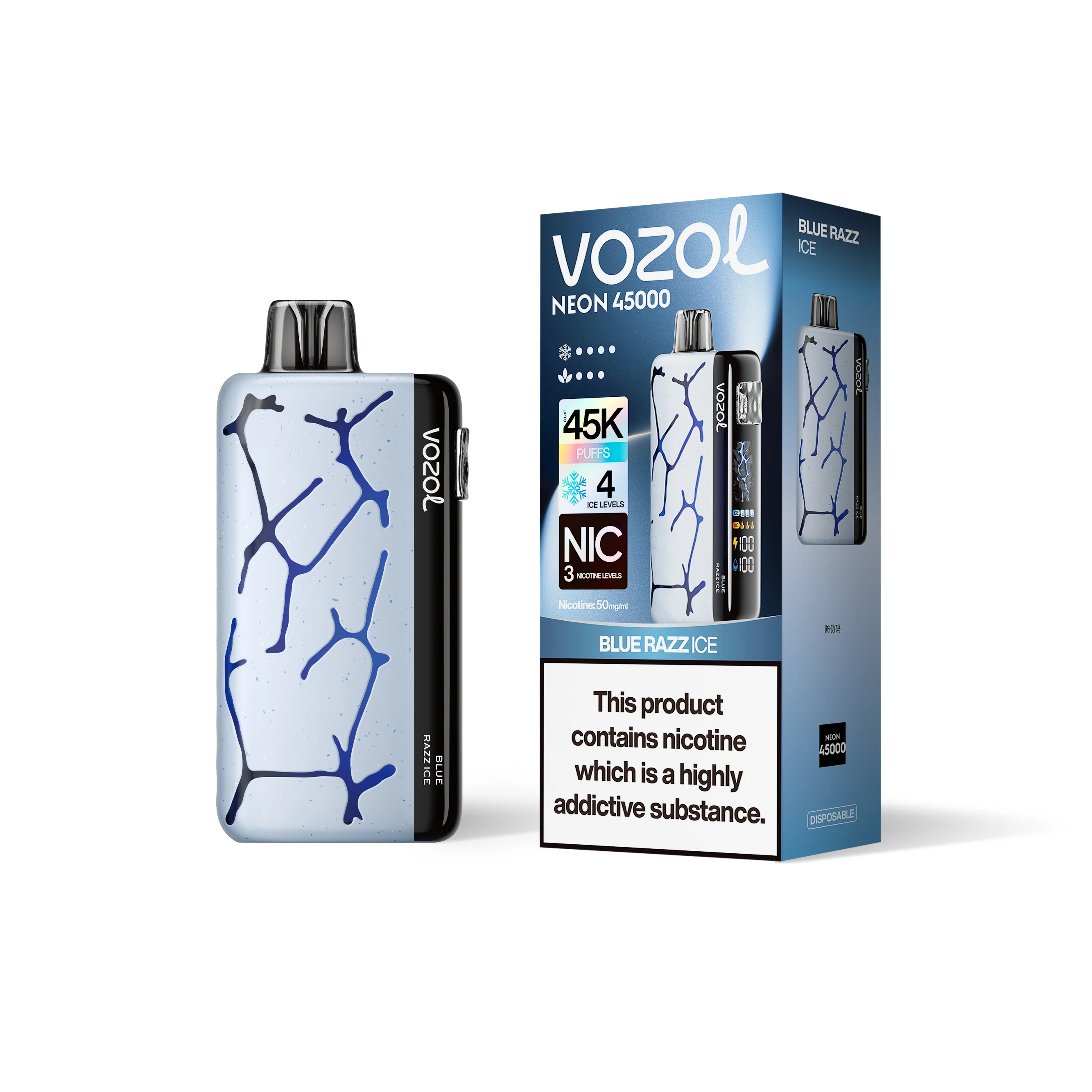 VOZOL NEON 45K jednorazowy e-papieros (wszystkie smaki)
