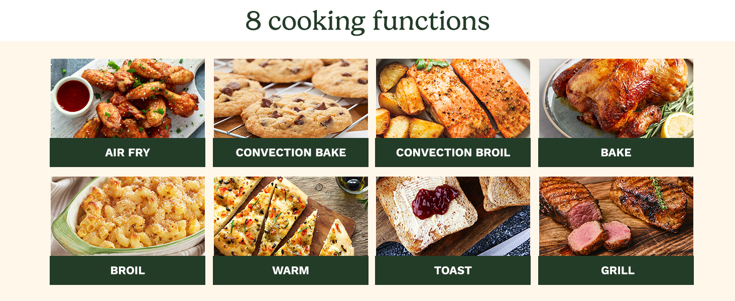 8 fonctions de cuisson