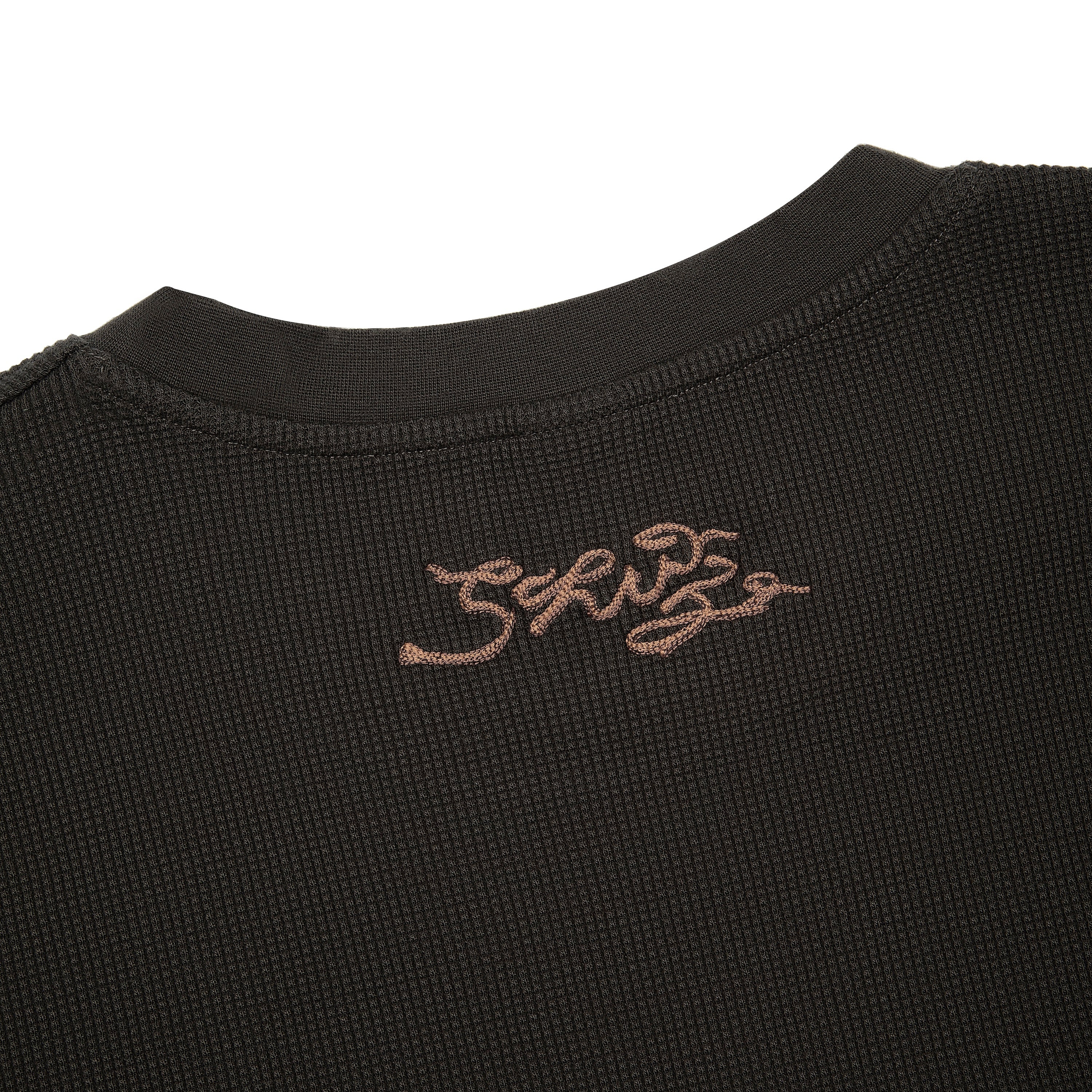 "NYC to RIO" waffle Longsleeve dark forest green